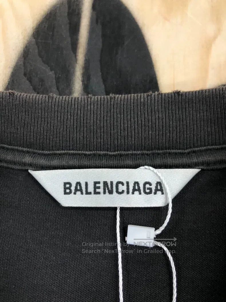 Balenciaga Balenciaga Round Neck Letter Printed T-shirt Black Size US XS / EU 42 / 0 - 3 Thumbnail