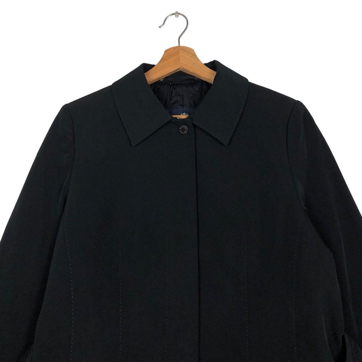 Vintage 🔥Rich Black - Fly Jacket Robed Aquascutum London Japan Made Size US M / EU 48-50 / 2 - 3 Thumbnail
