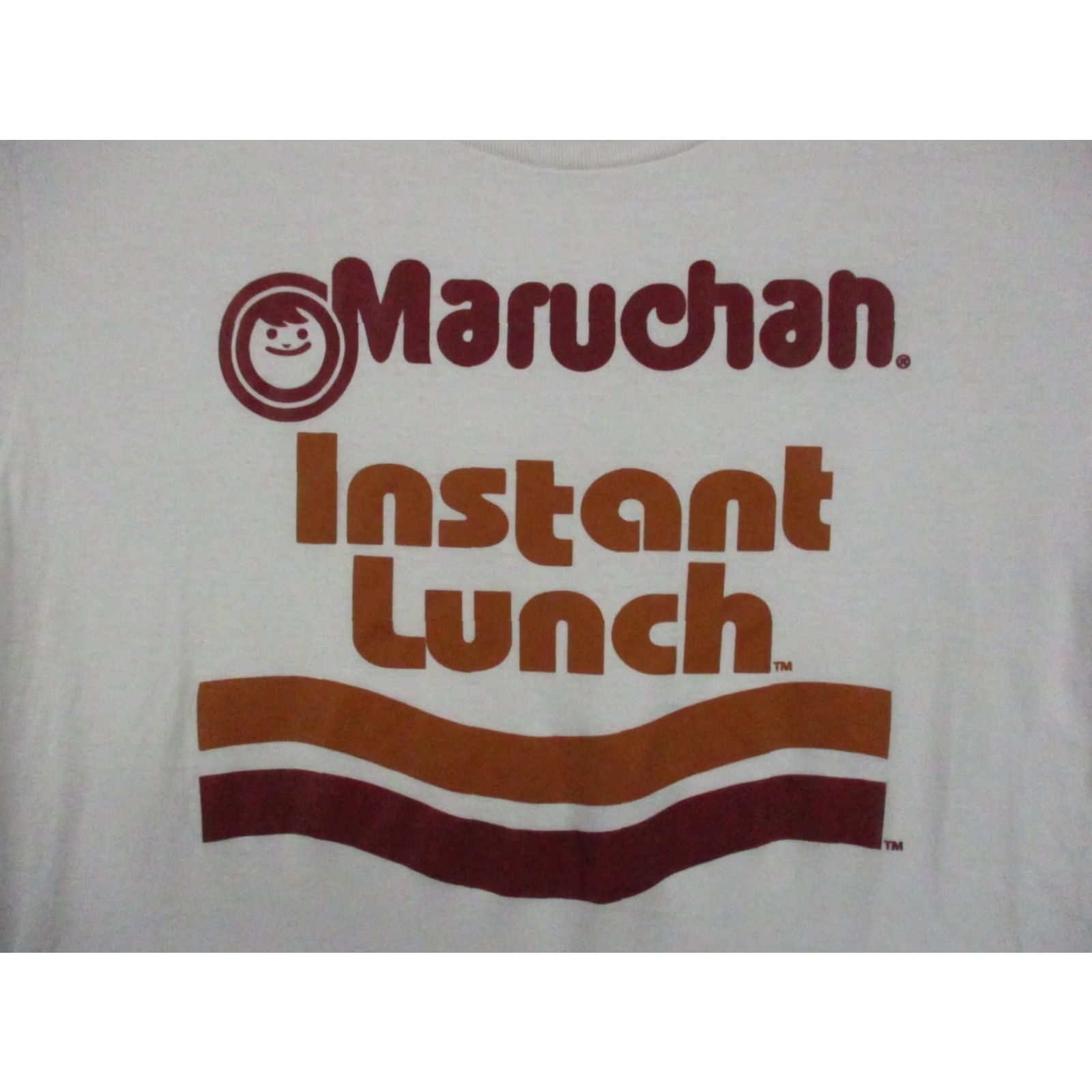 Vintage Maruchan Instant Lunch T Shirt Large Cotton Short Sleeve Easy Wear Shirt Unisex Adults White Logo Graphic Print Vintage No Mens Women s Boys Girls Size US L / EU 52-54 / 3 - 2 Thumbnail
