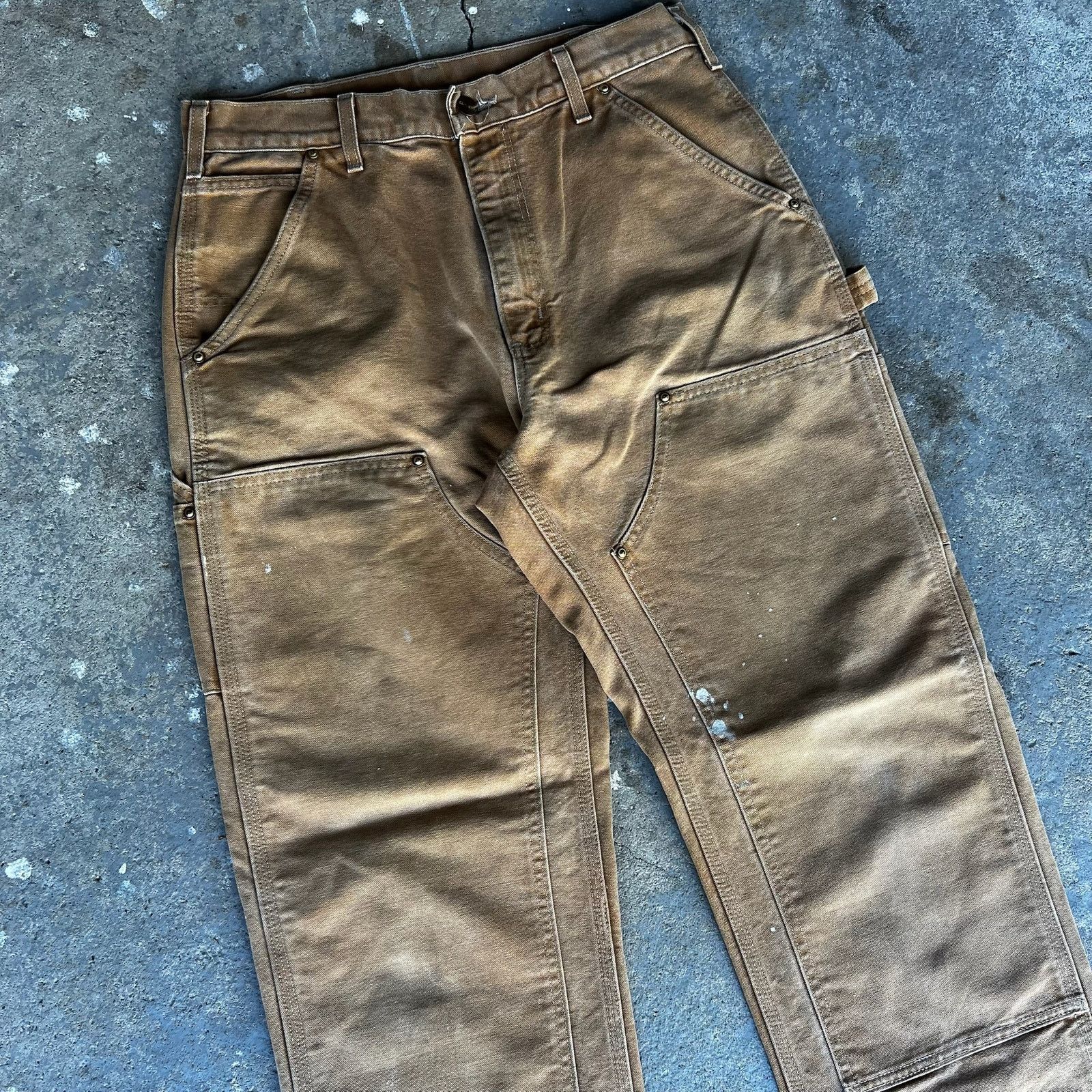 Carhartt × Vintage Carhartt brown double knee work wear carpenter pants Size US 30 / EU 46 - 2 Thumbnail