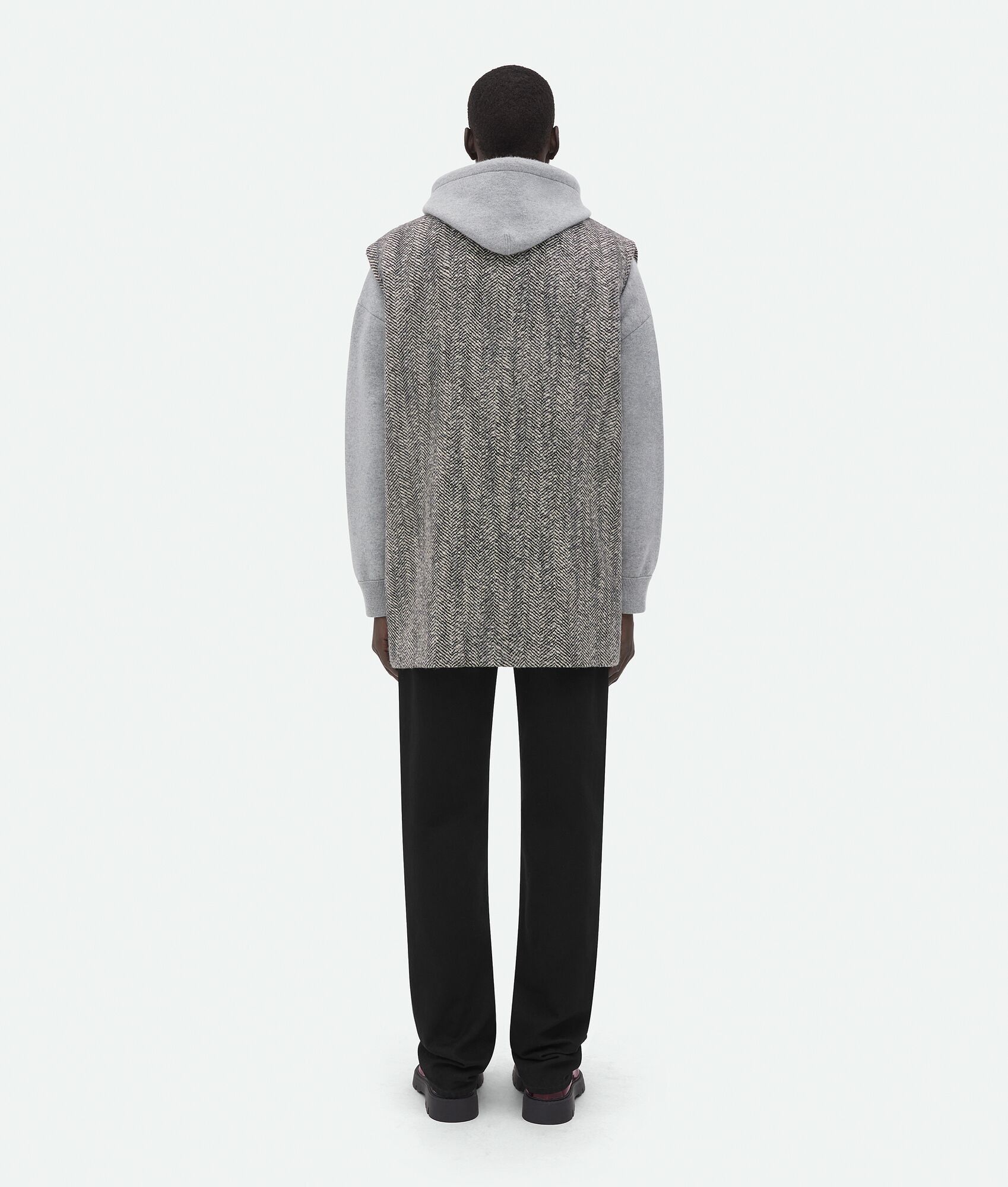 Bottega Veneta o1bcso1str0225 Sleeveless Felted Wool Chevron Coat Size US M / EU 48-50 / 2 - 3 Thumbnail
