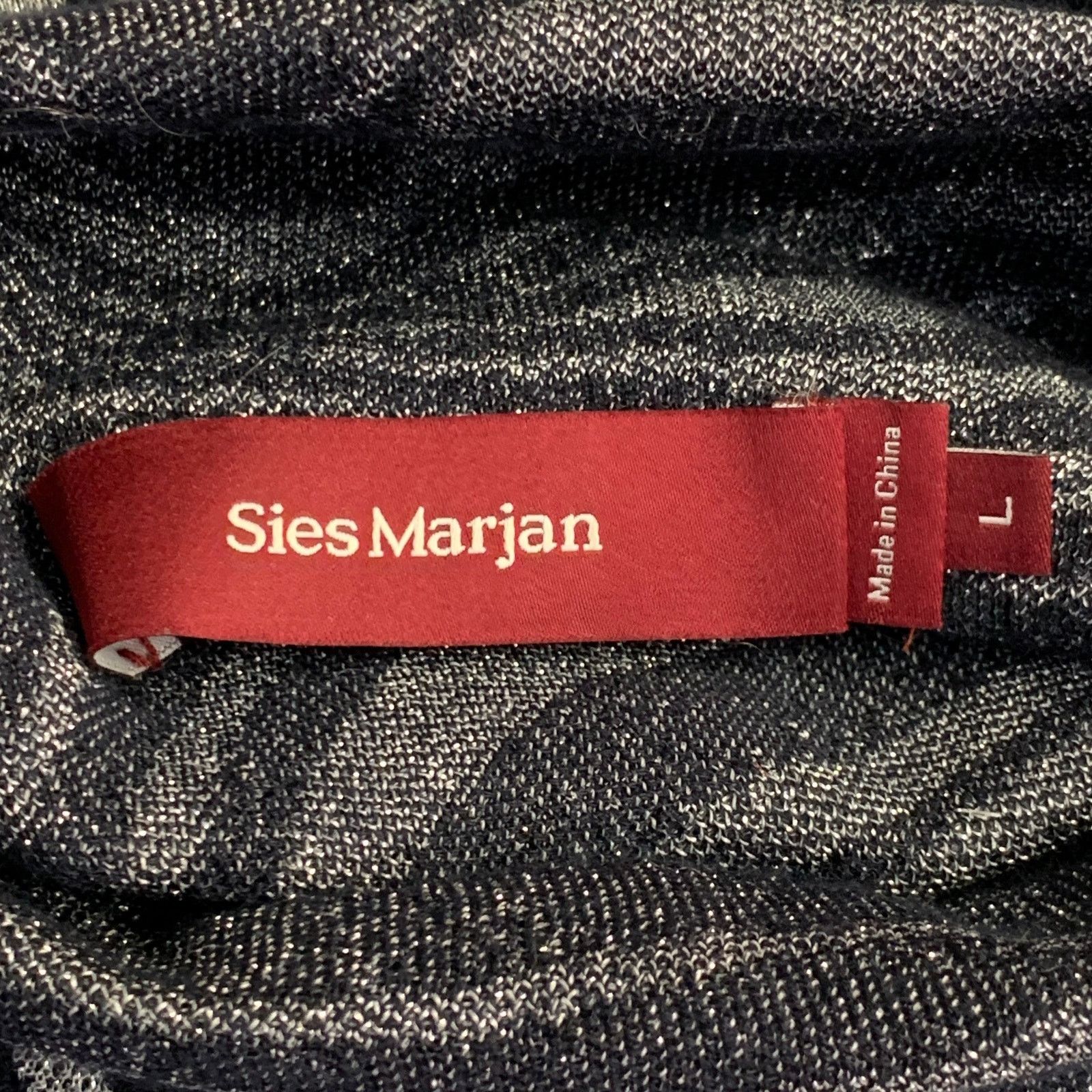 Sies Marjan Silver Navy Cashmere Blend Marbled Turtleneck Pullover Size US L / EU 52-54 / 3 - 7 Thumbnail