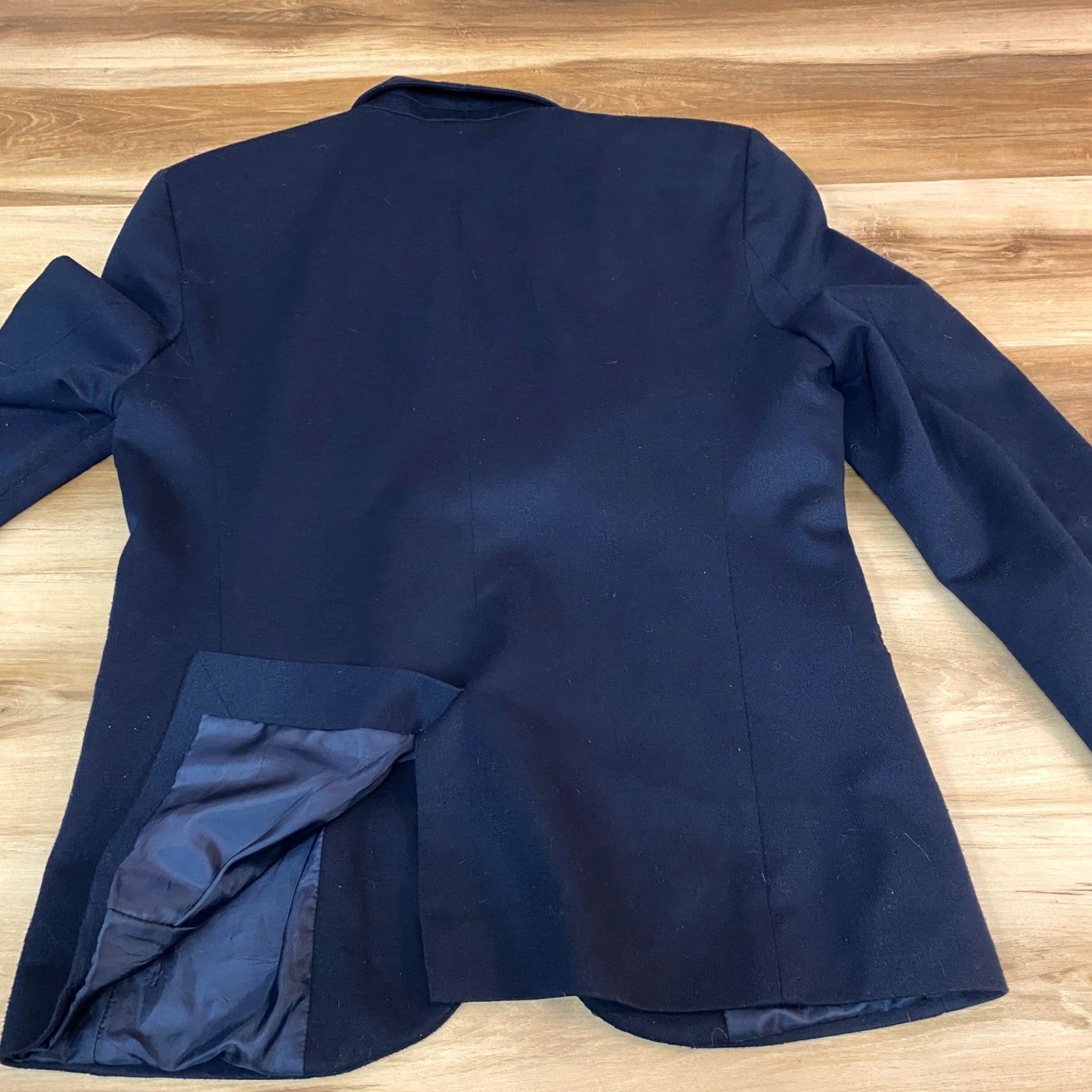 Zara Zara Blazer Men Navy Blue 2 Button Slim Fit Wool Notch Lapel Two-Button Jacket Coat Regular 40 Size 40R - 8 Thumbnail