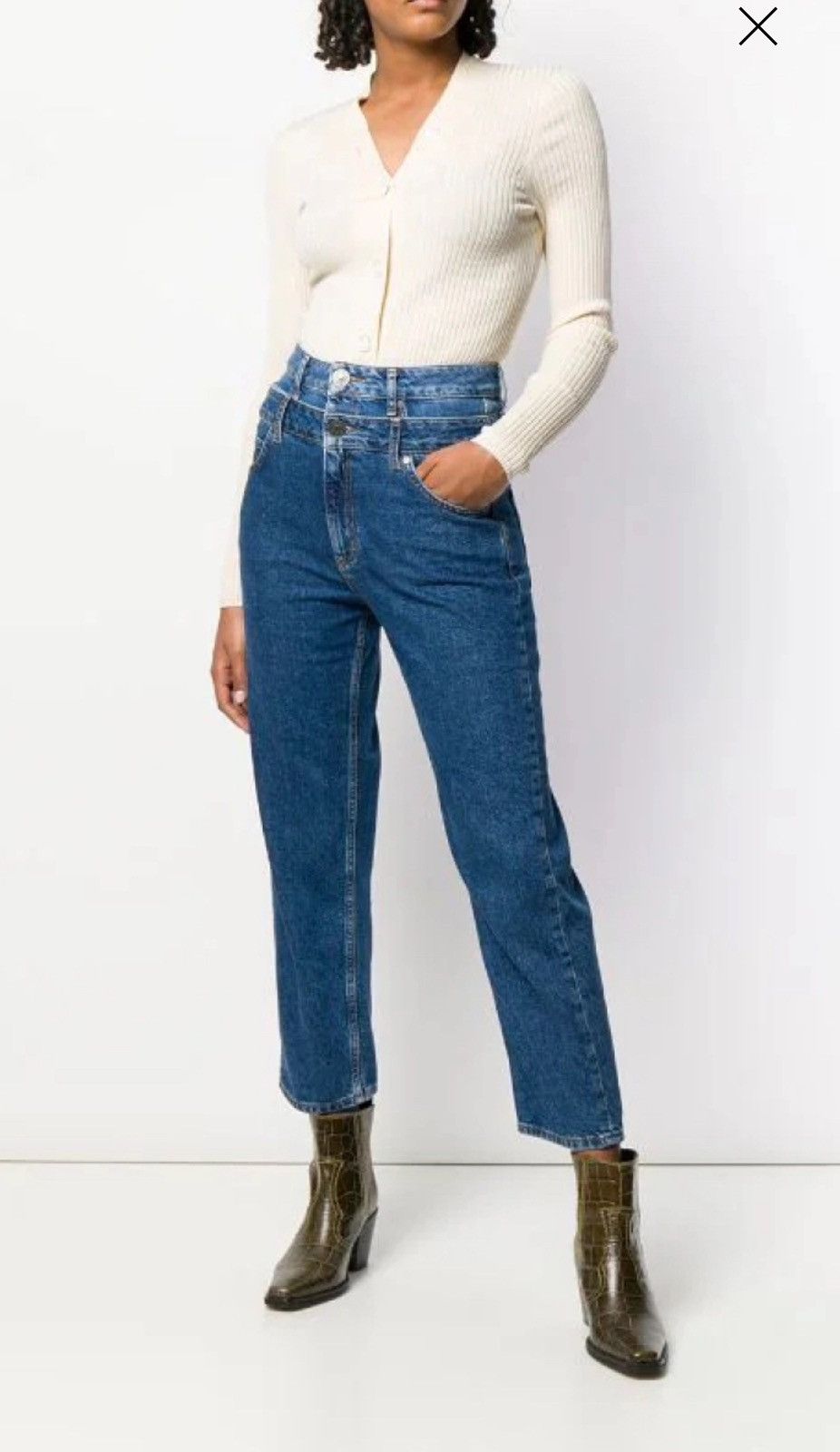 Sandro RARE! Sandro Double Waist Denim Pants Women’s Size S Size 26" / US 2 / IT 38 - 3 Thumbnail