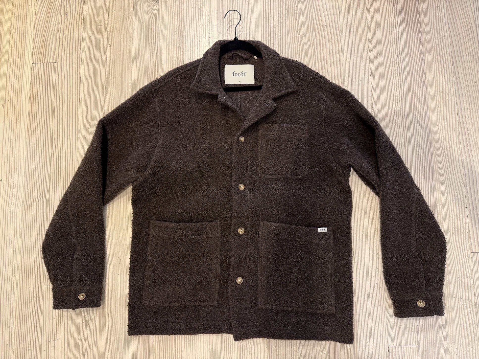 foret Boucle / wool chore jacket (brown) Size US XL / EU 56 / 4 - 1 Thumbnail