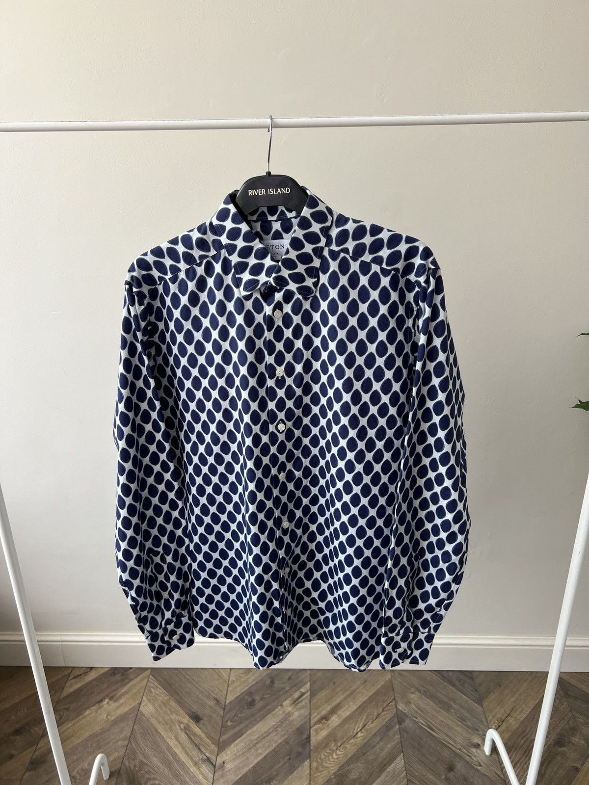 Eton × Vintage Vintage Eton Men’s Dress Shirt Geometric Print Size US L / EU 52-54 / 3 - 1 Thumbnail
