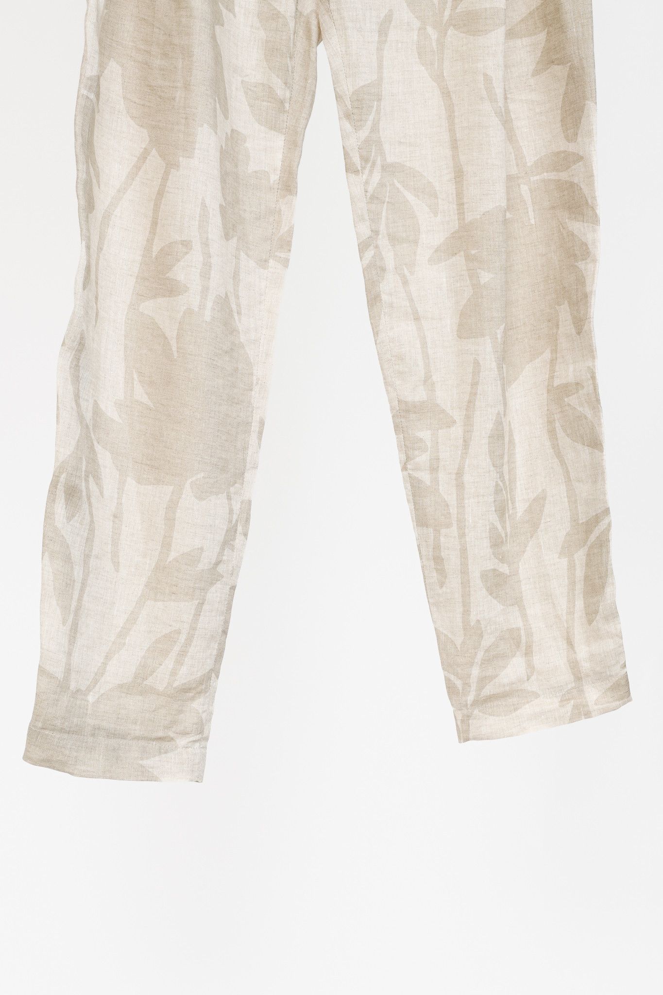 Brunello Cucinelli Brunello Cucinelli SS24 Ramage Floral Linen Slouchy Trousers Size 28" / US 6 / IT 42 - 6 Thumbnail