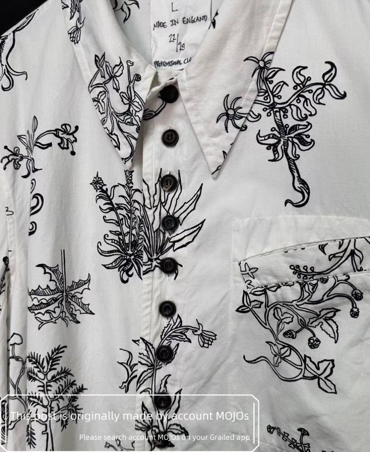 John Alexander Skelton Sz L John Alexander Skelton 24SS Plant Painting Shirt Jacket Size US L / EU 52-54 / 3 - 5 Thumbnail