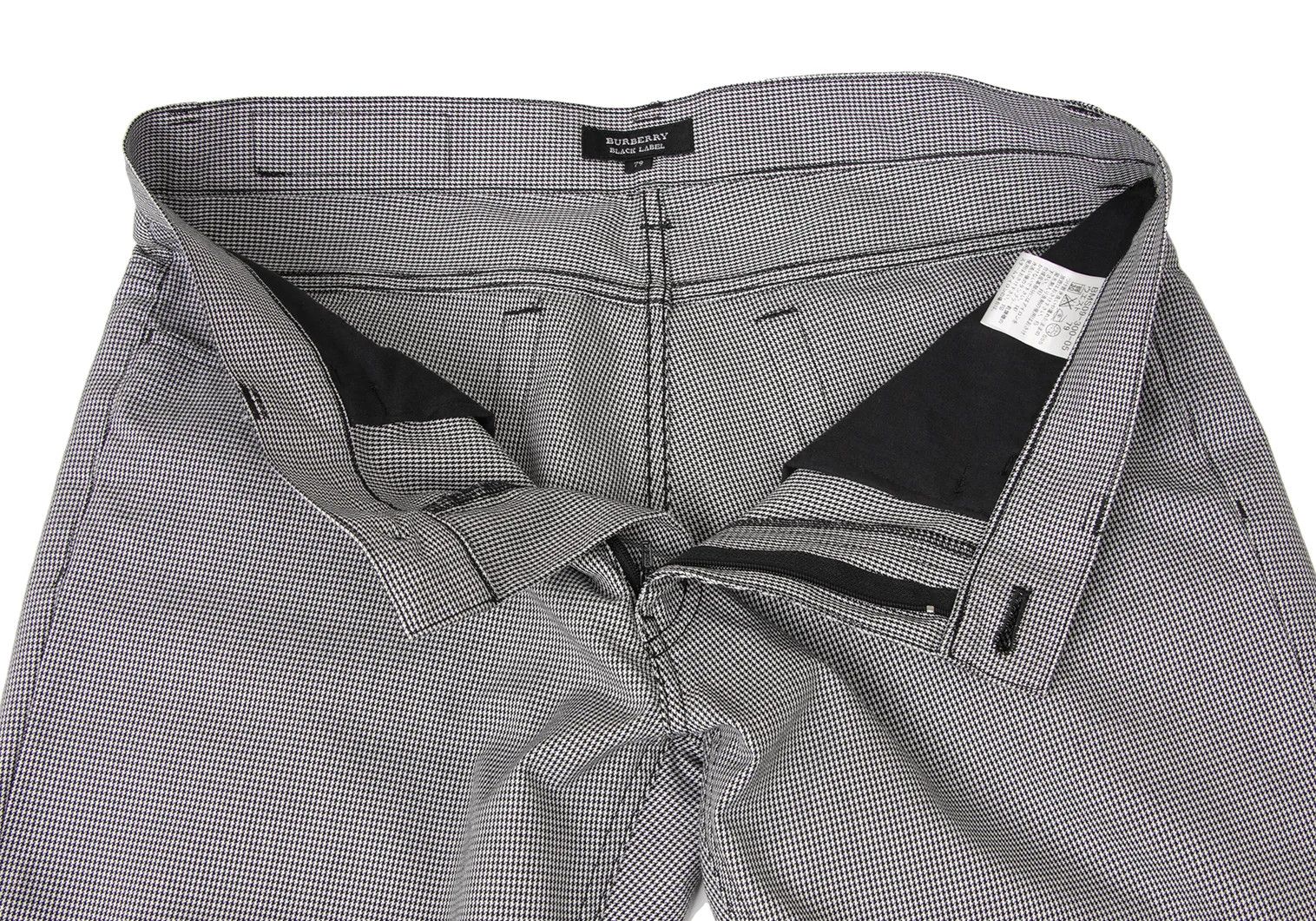 Burberry Cotton/Polyester Puppy Tooth Pants in Black and White Size US 38 / EU 54 - 6 Thumbnail