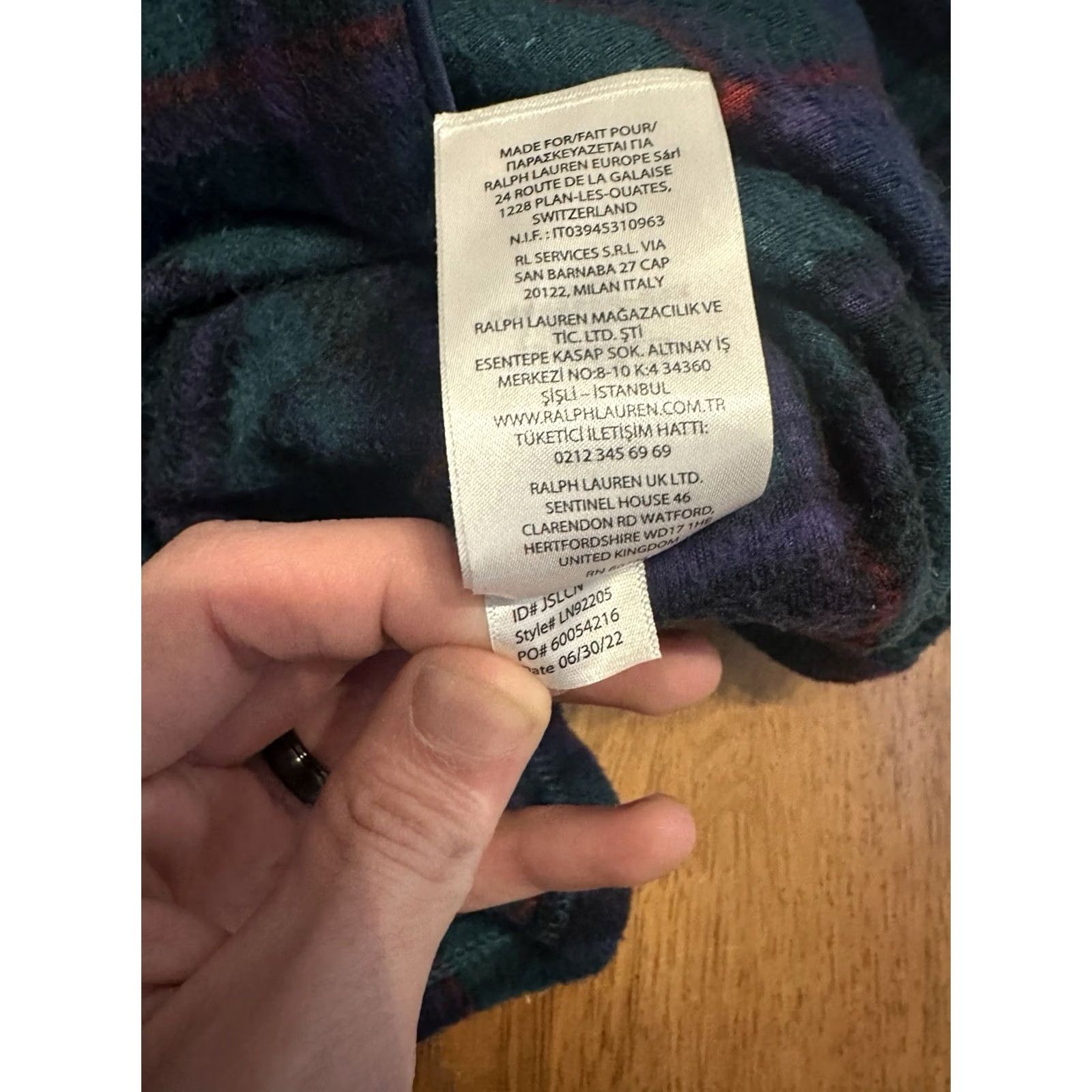Ralph Lauren Lauren Ralph Lauren Women’s Green Plaid Flannel Sleep Shirt Medium Size M / US 6-8 / IT 42-44 - 7 Thumbnail