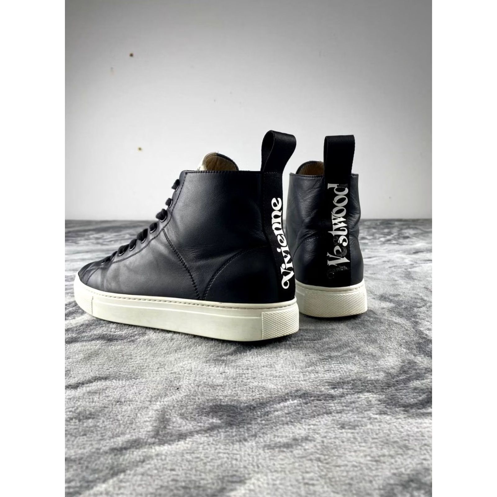 Vivienne Westwood Vivienne Westwood Leather Sneakers Men Size 40 Black Size US 10 / EU 43 - 2 Thumbnail