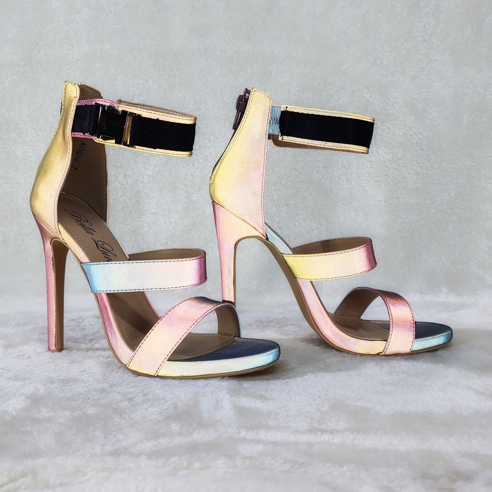 Other Festive Colorful Reflective Triple Strap Mini Platform High Size US 8.5 / IT 38.5 - 6 Thumbnail