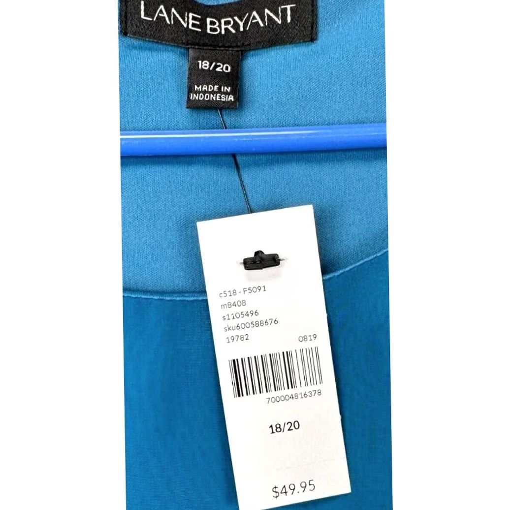 Vintage Lane Bryant Blouse Shirt Womens 18-20 Blue Kimono Sleeve Top Casual Ladies NEW Size XXL / US 16-18 / IT 52-54 - 4 Thumbnail