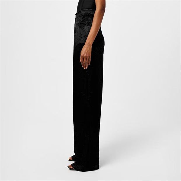Balenciaga o1g2r1mq0924 Crinkled Satin Pants in Black Size 27" / US 4 / IT 40 - 4 Thumbnail