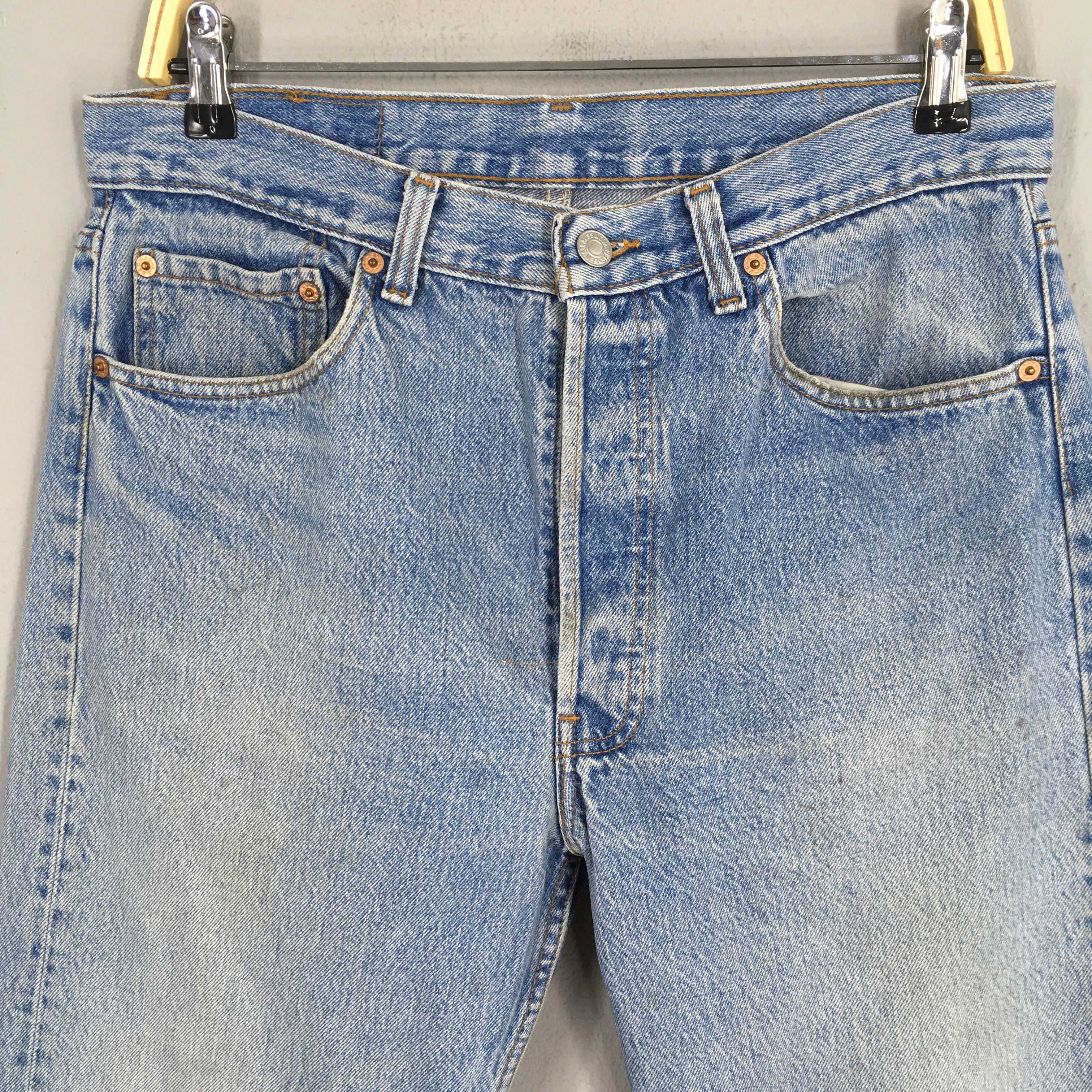 Levi's Size 31x30 Vintage 90s Levi's 501 Faded Blue Jeans S1296 Size US 31 - 2 Thumbnail