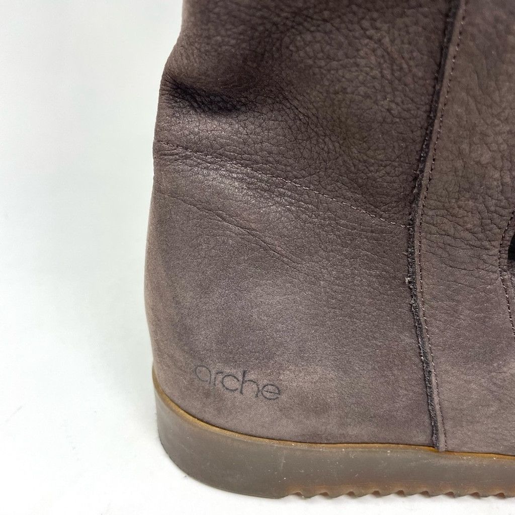 Other Arche Brown Nubuck Suede Flat Pull On Slouch Calf Boots 37 Size US 7 / IT 37 - 13 Thumbnail