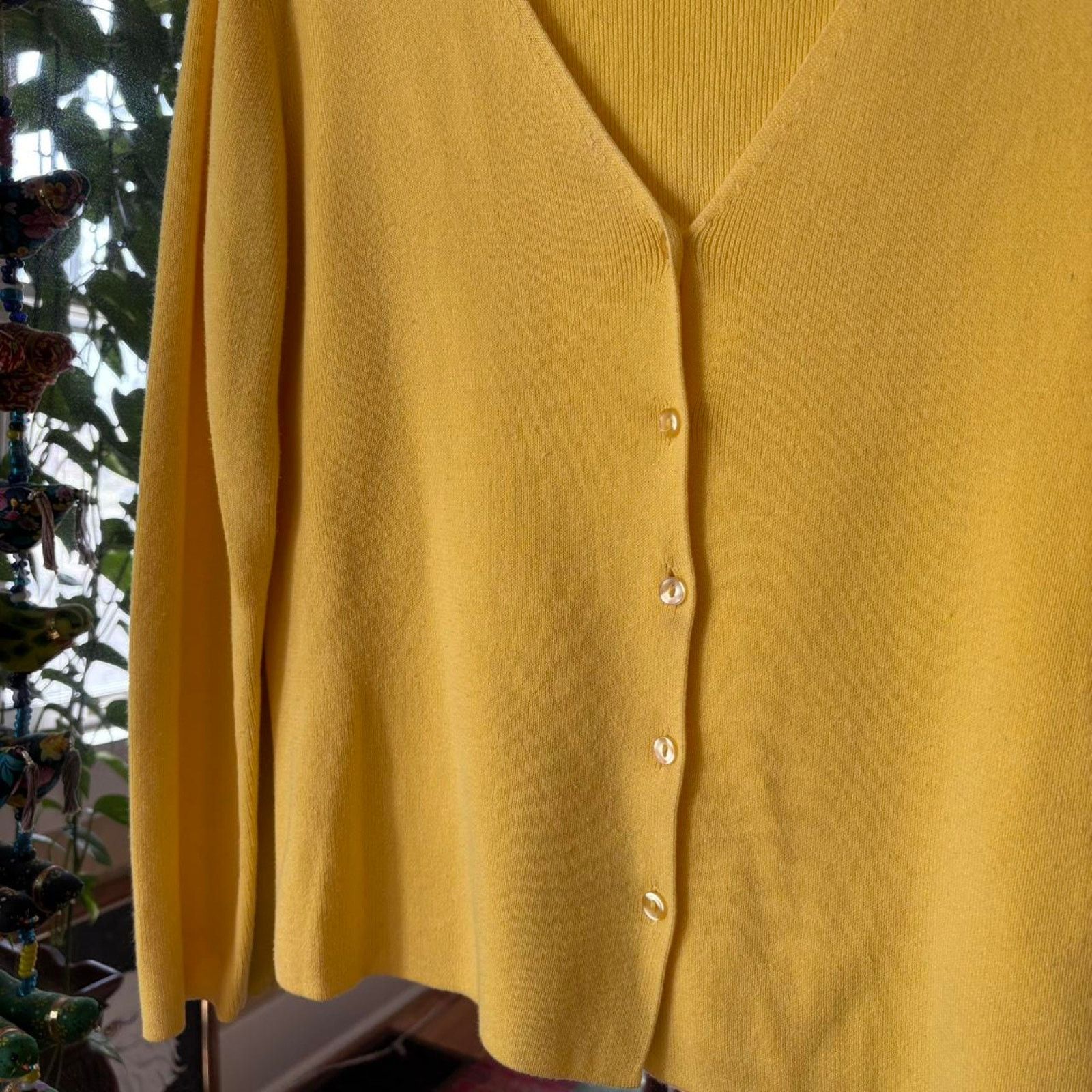 Other Vintage Designers Originals Bright Yellow Cardigan Small Size S / US 4 / IT 40 - 4 Thumbnail