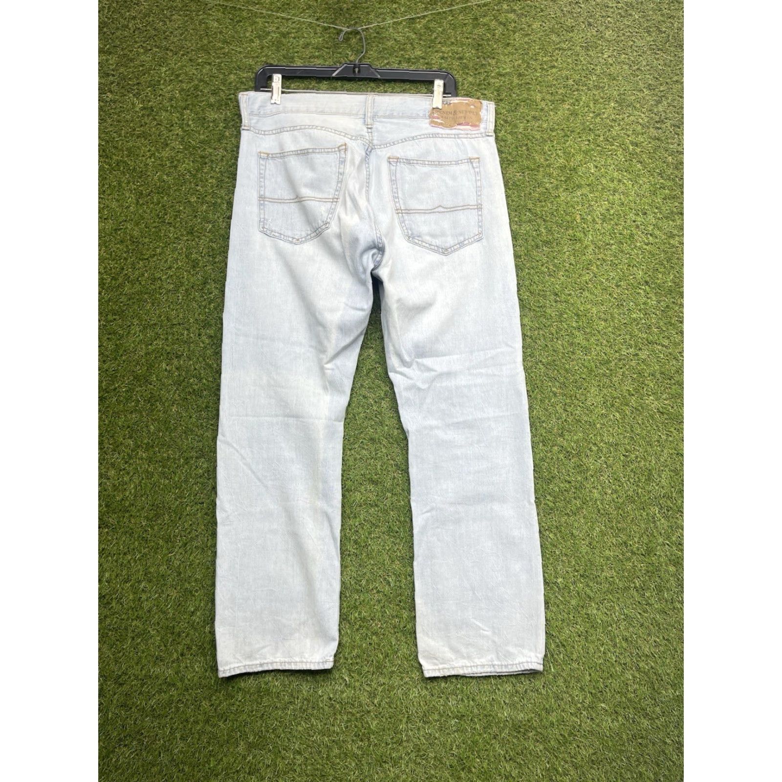 Vintage VINTAGE Denim & Supply Ralph Lauren Jeans Mens 32x29 Straight Distressed USA Flag 90s Size US 32 / EU 48 - 6 Thumbnail