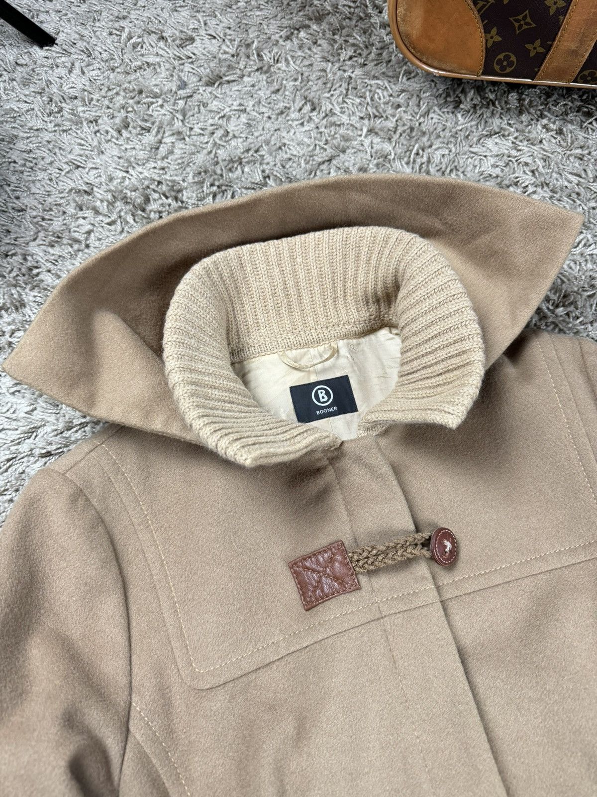 Bogner Wool alpaka coat Bogner original streetwear luxury item Size L / US 10 / IT 46 - 2 Thumbnail