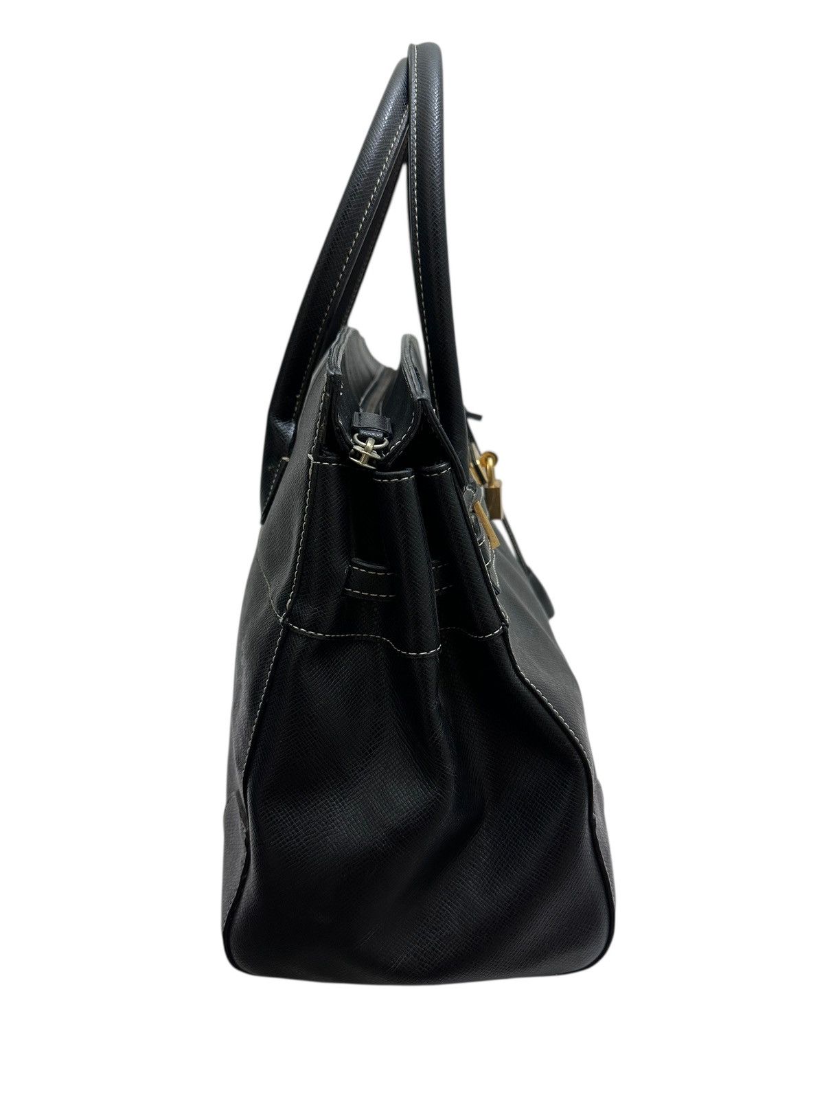 Genuine Leather RARE ‼️ Leather Black ‘Birkin’ Bag Size ONE SIZE - 5 Thumbnail
