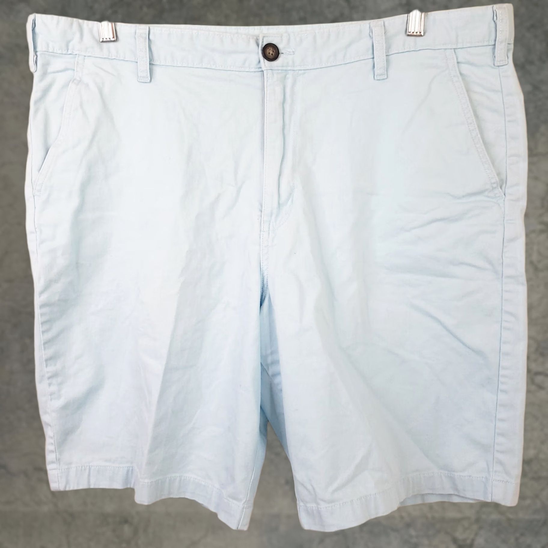 George George Men's Light Blue Cotton Casual Shorts 38X9.5 Size US 38 / EU 54 - 1 Thumbnail