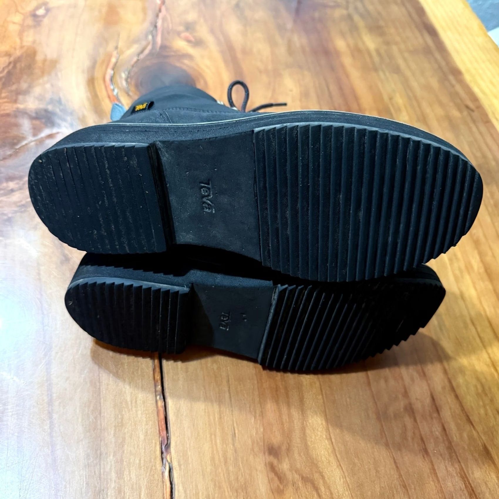 Teva Teva Midform Boots Women 8 EU 39 Lace Up Ankle Leather Rubber Black Bootie Casual Outdoor Size US 9 / IT 39 - 7 Thumbnail