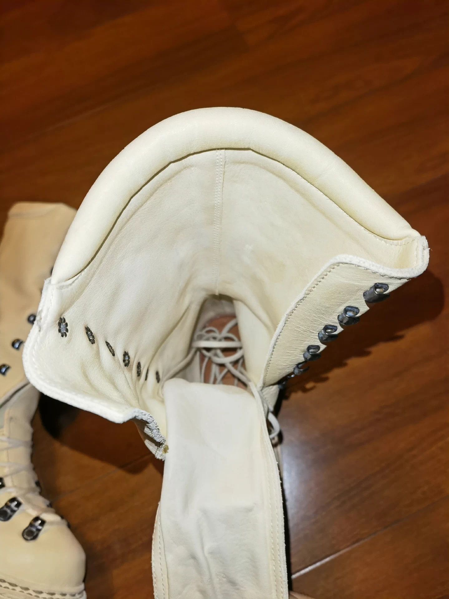 Guidi Guidi white high-top hiking boots, Size US 6 / IT 36 - 6 Thumbnail