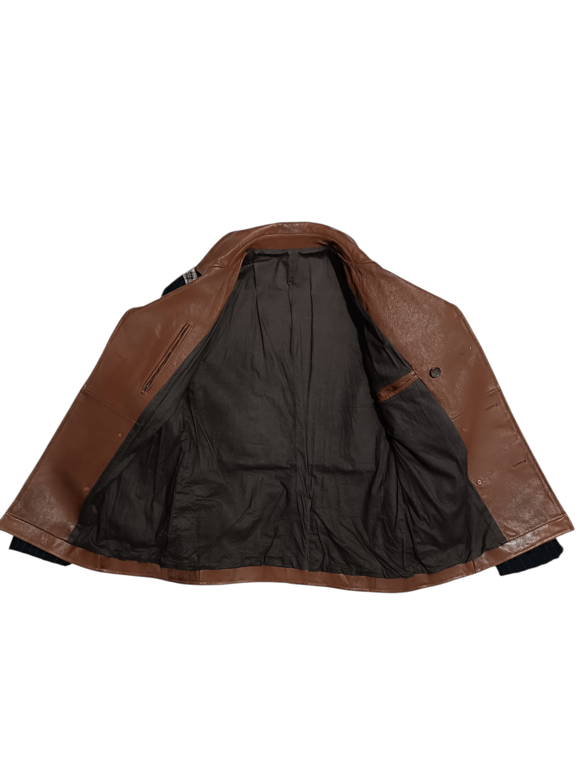 Japanese Brand Intermezzo Limited Edition Leather Double Breasted Jacket Size US L / EU 52-54 / 3 - 10 Thumbnail