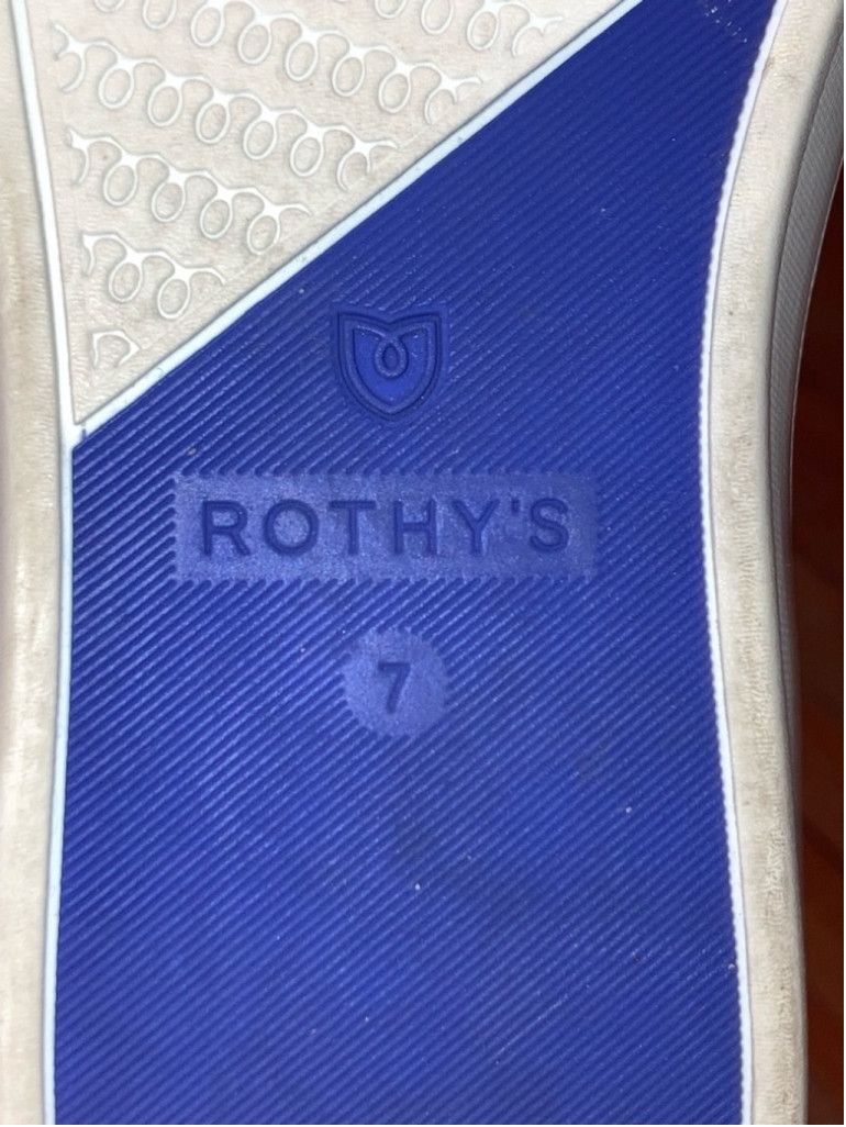 Rothy's Women's Rothy's Slip-On Sneaker Size 7 White & Blue Size US 7 / IT 37 - 5 Thumbnail