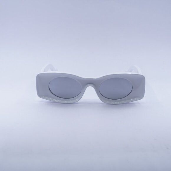 Loewe Loewe LW40033I 21C Sunglasses White Rectangle Frame, Smoke Size ONE SIZE - 2 Thumbnail