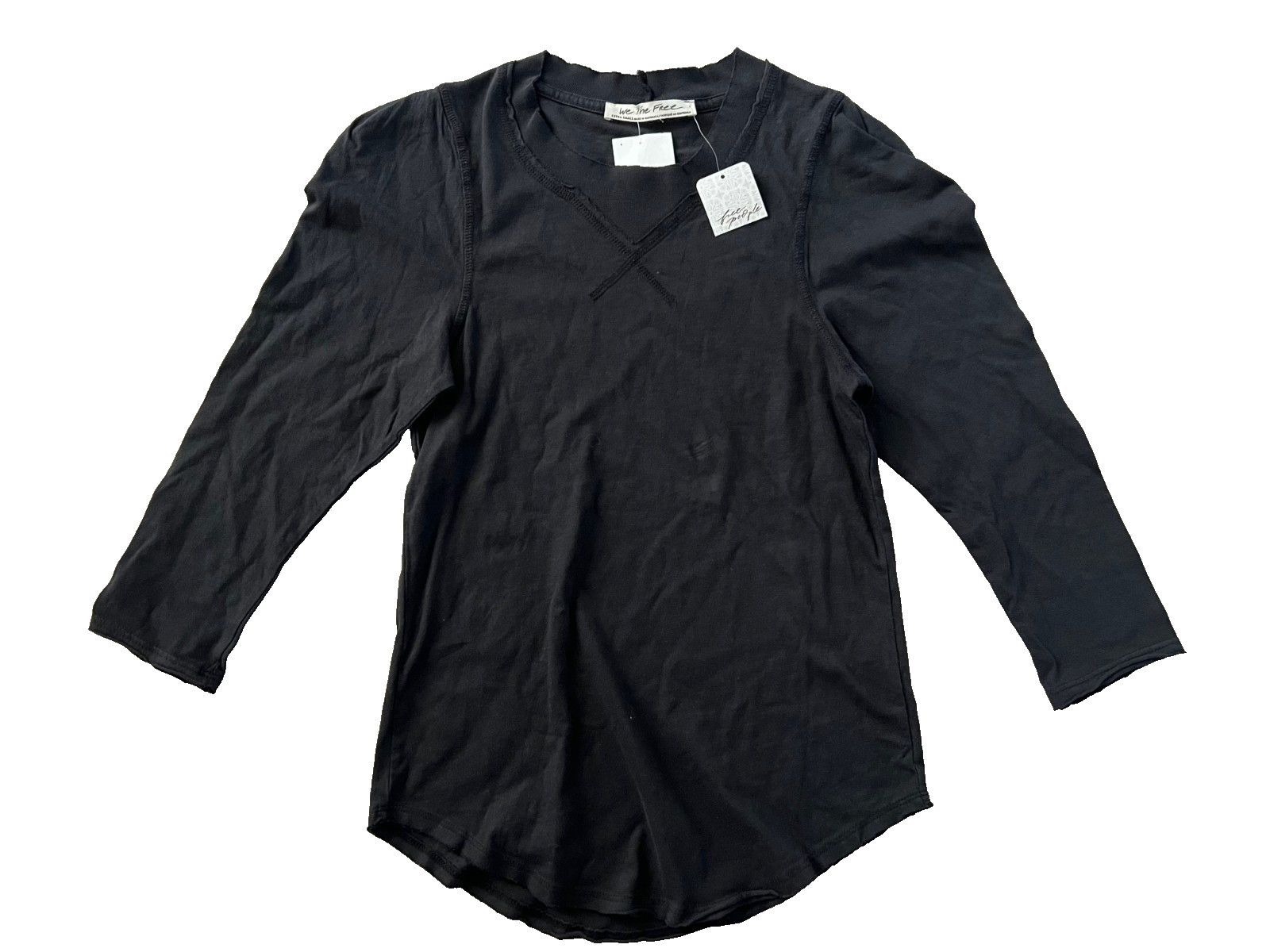 Free People Free People We the Free Clover Top in Black ( XS ) Size XS / US 0-2 / IT 36-38 - 2 Thumbnail