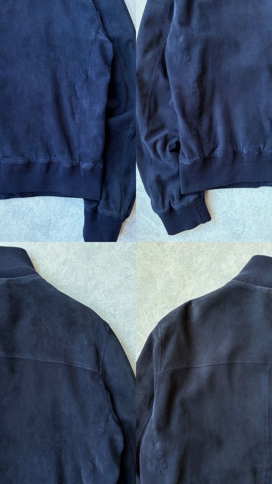 Ralph Lauren Purple Label Ralph Lauren Purple Label Navy Goat Skin Suede Flight Jacket Size US XL / EU 56 / 4 - 5 Thumbnail