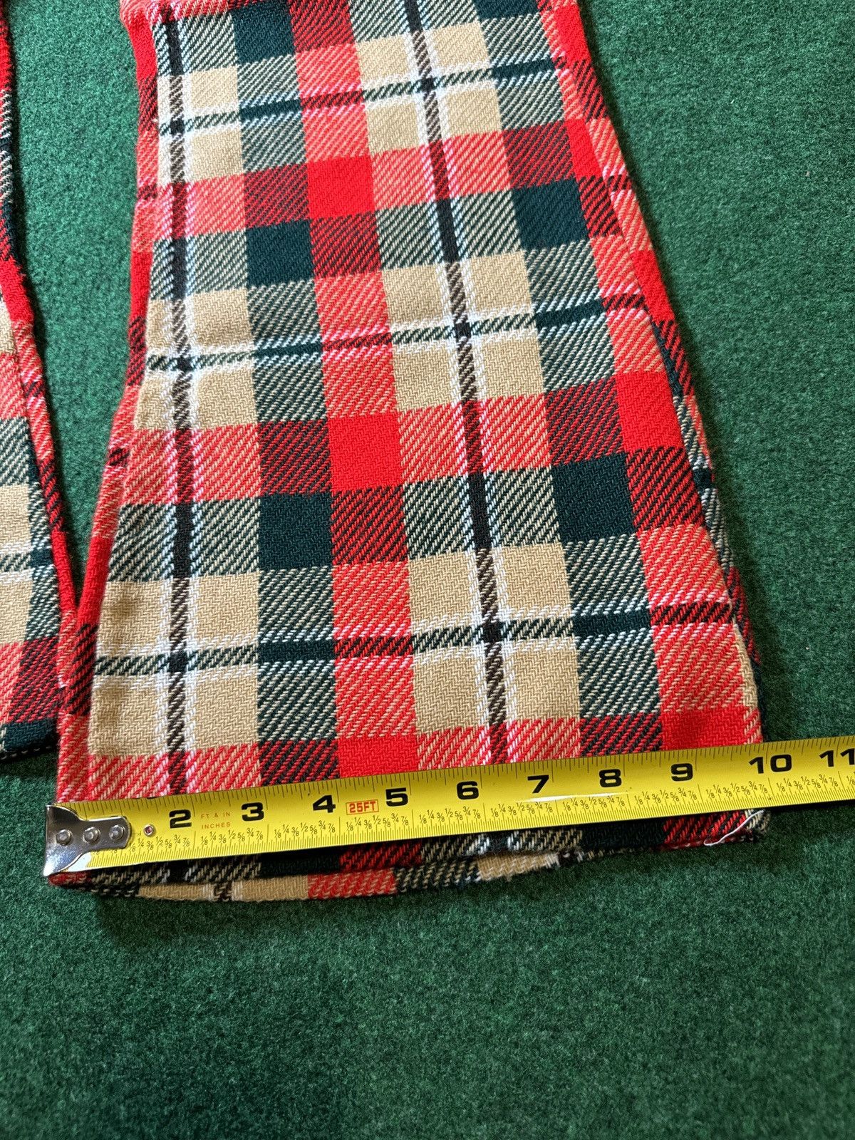 Vintage Vtg 70s Plaid Flare Disco Bell Bottom High Waisted Pants Size 22" - 6 Thumbnail