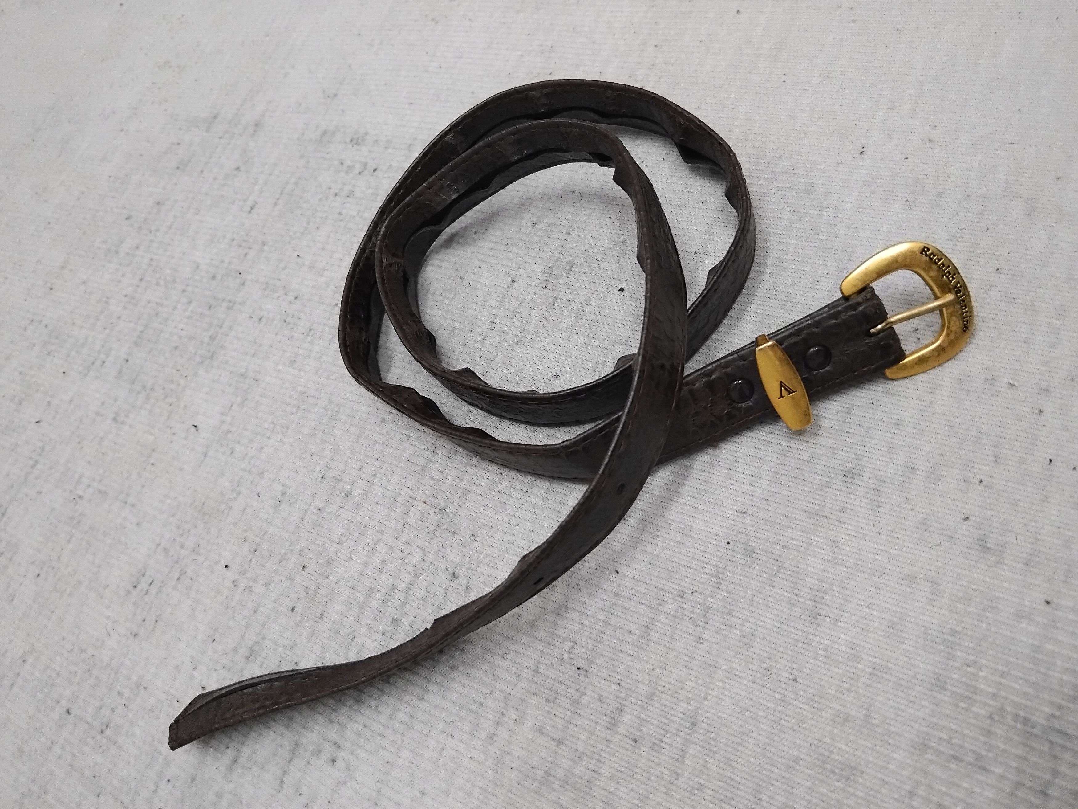 Japanese Brand 💥Rudolph Valentino brown colour belt Size ONE SIZE - 13 Thumbnail