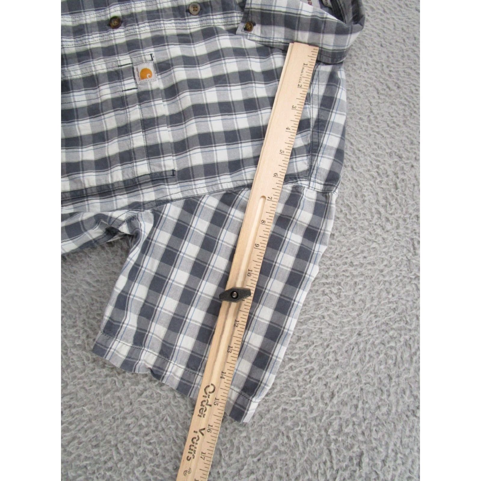 Carhartt Carhartt Shirt Button-Up Men Plaid Camp Outdoor Blue M Relaxed Medium Size US M / EU 48-50 / 2 - 4 Thumbnail