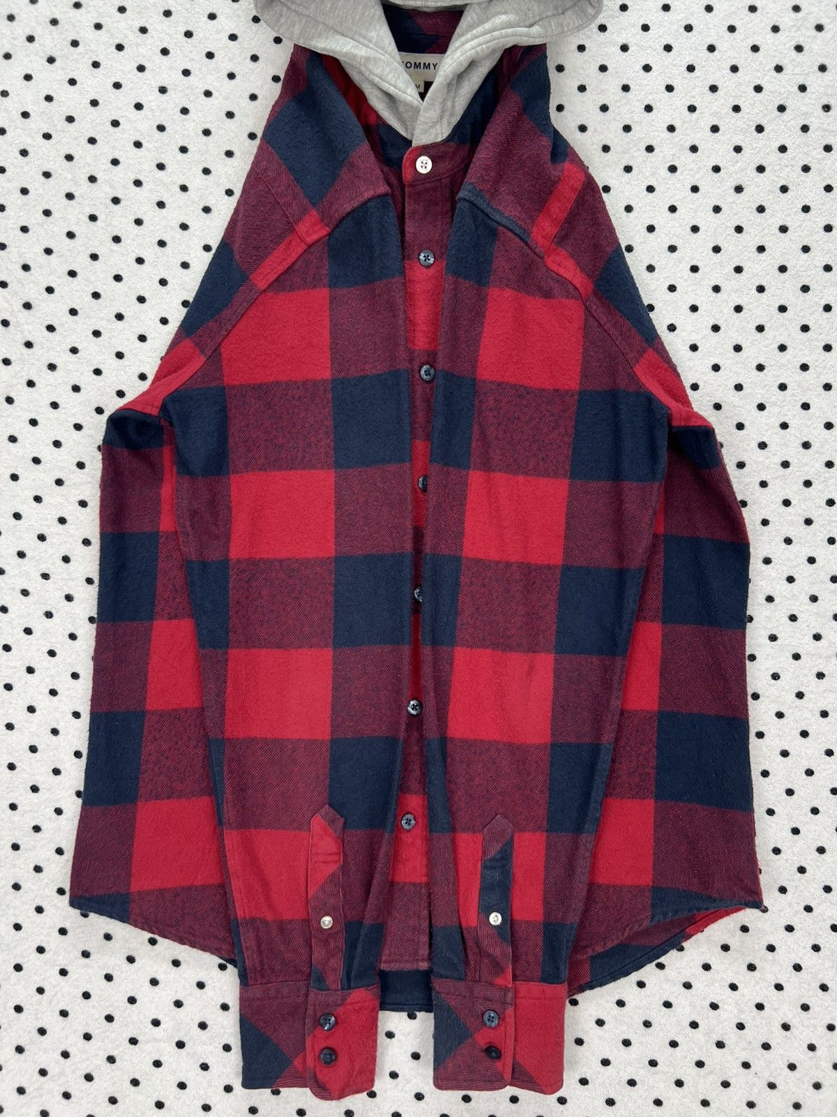 Designer × Tommy Hilfiger Tommy Plaid Flannel Hooded Shirt Size US S / EU 44-46 / 1 - 5 Thumbnail