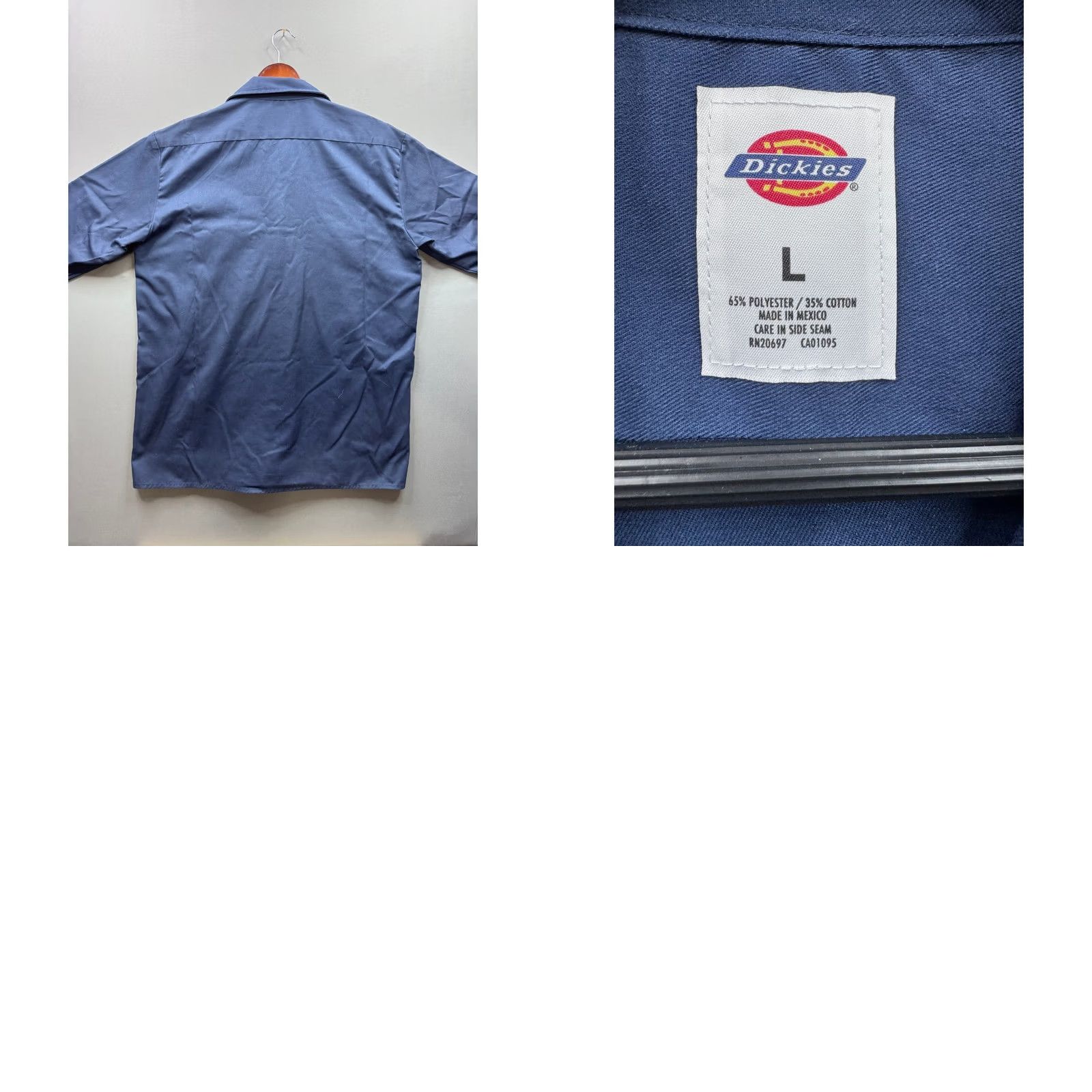 Dickies Dickies Short Sleeve Work Shirt Navy Blue Men Large Two Pocket Shirt Size US L / EU 52-54 / 3 - 8 Thumbnail