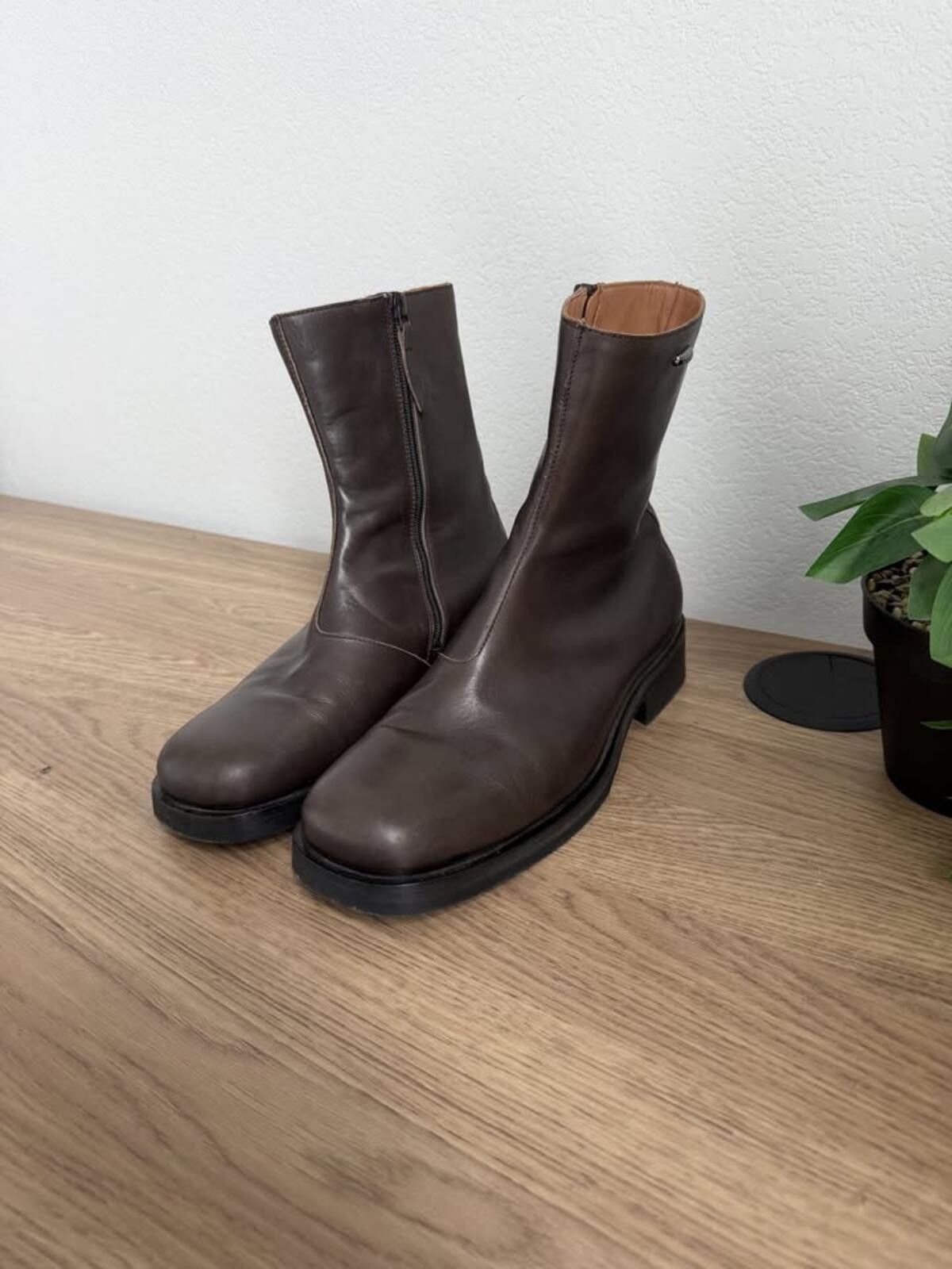 Our Legacy Our Legacy Brown Leather Boots Size ONE SIZE - 2 Thumbnail
