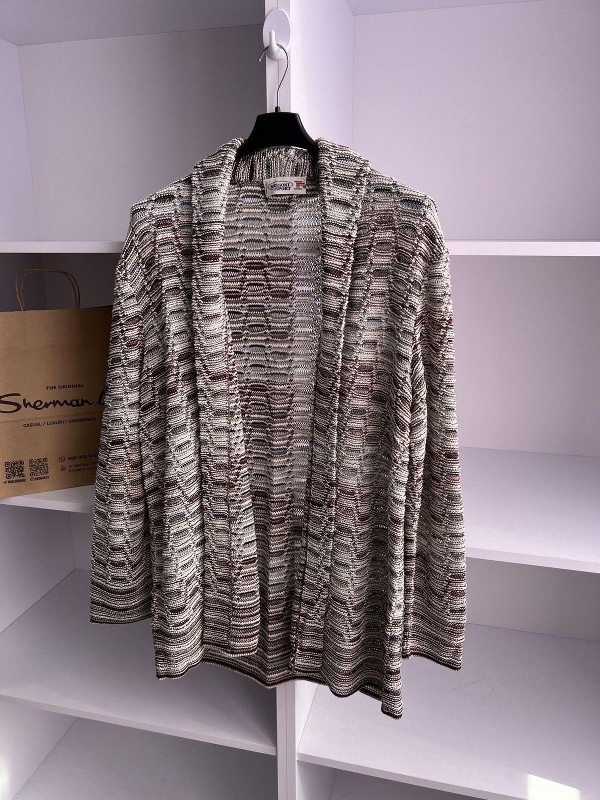 Designer × Missoni × Vintage Vintage Missoni Sport Patterned Buttoned women’s Cardigan Size L / US 10 / IT 46 - 5 Thumbnail