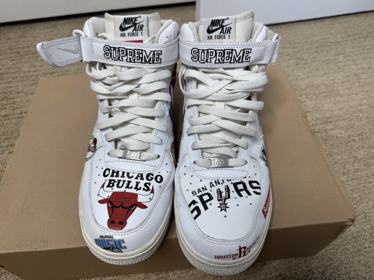 NBA × Nike × Supreme Nike Air Force 1 Supreme NBA Size US 11.5 / EU 44-45 - 2 Thumbnail