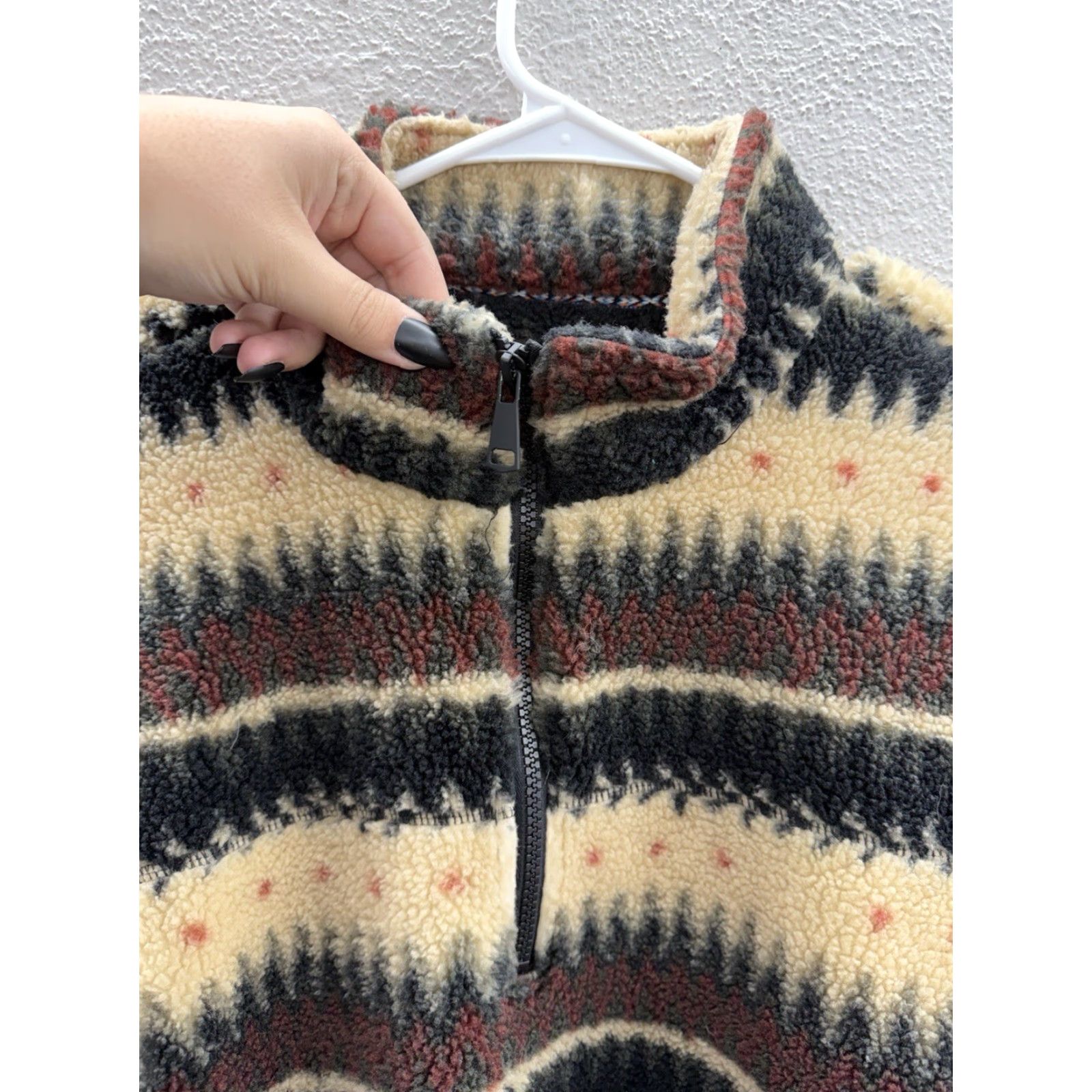 Vintage Mountain and Isles Mens Sweatshirt Size Large Fleece Brown Quarter Zip Pullover Size US L / EU 52-54 / 3 - 3 Thumbnail