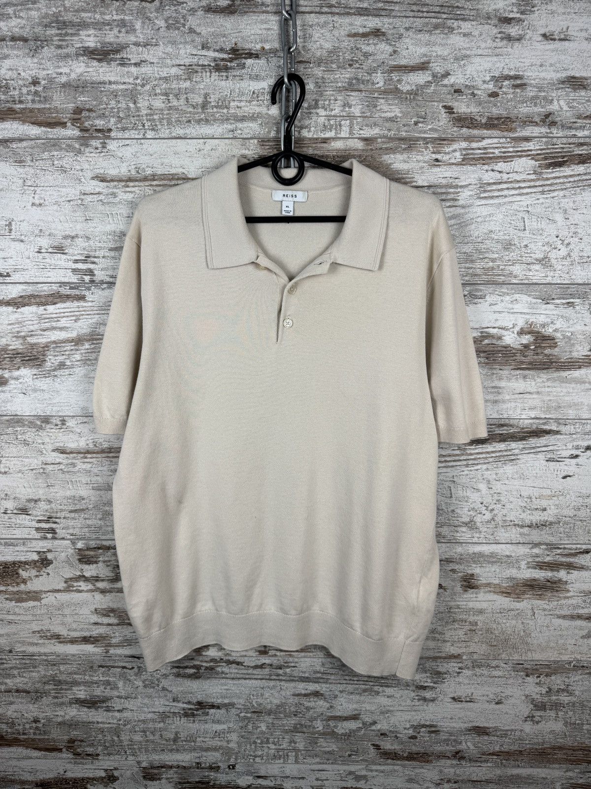 Reiss Mens Reiss polos luxury beige T-shirt tee old money tee Size US XL / EU 56 / 4 - 1 Thumbnail