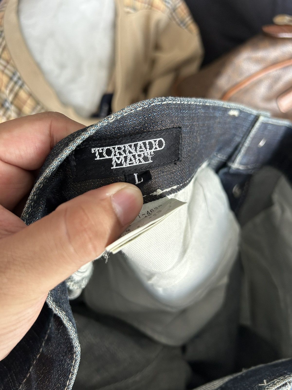 If Six Was Nine Tornado Mart Flared Blue Denim Jeans Size US 31 - 19 Thumbnail