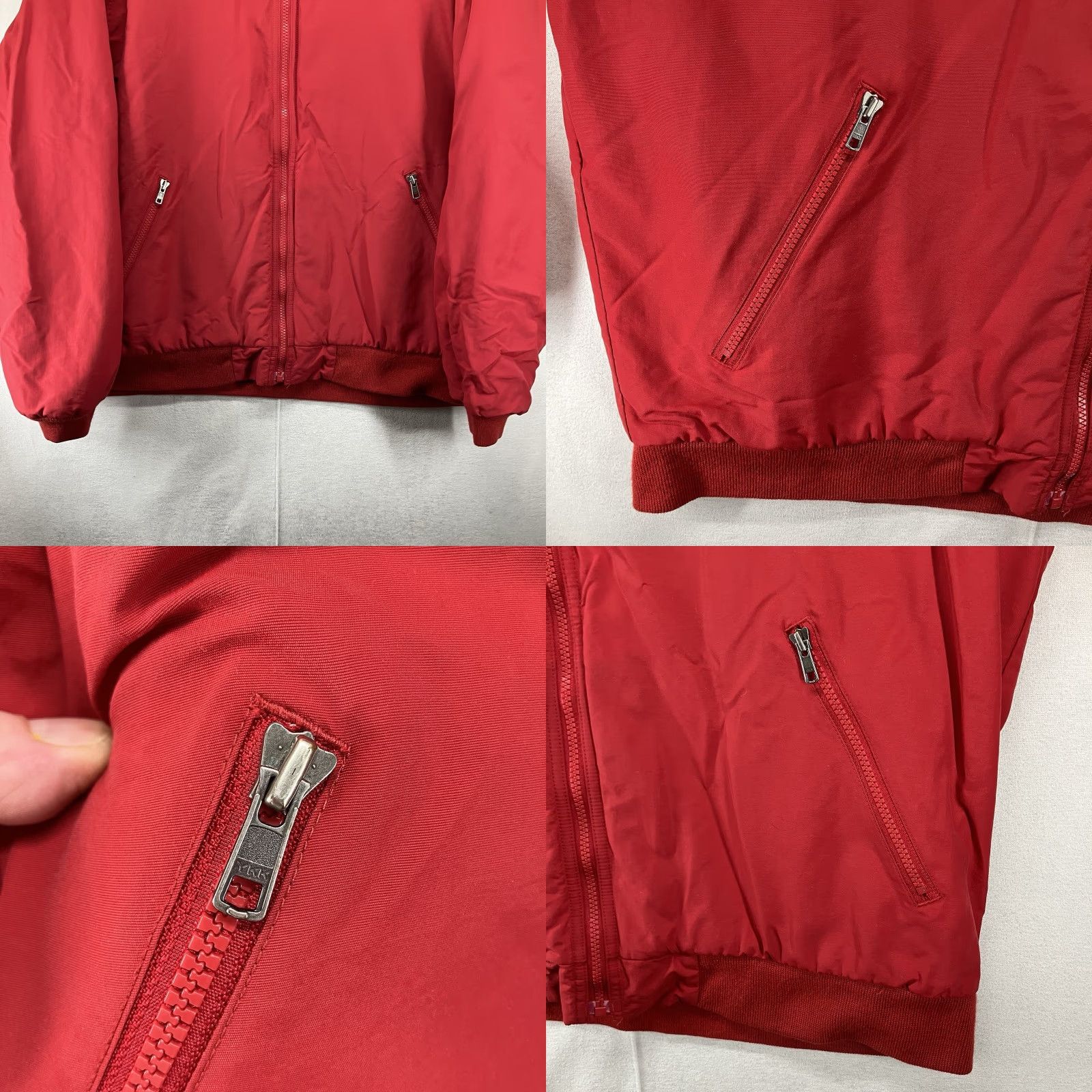 Vintage VINTAGE L.L. Bean Warm-Up Jacket Mens L Tall Bomber Jacket Red Gray Long Sleeve Zip Pockets Fleece Lined Nylon Coat Classic Outdoor Logo 90s USA Size US L / EU 52-54 / 3 - 8 Thumbnail