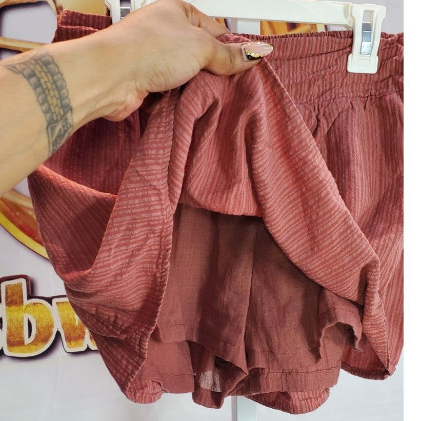 Other Love Notes Mauve Red Smocked Skort Size Large Size 34" / US 12 / IT 48 - 3 Thumbnail