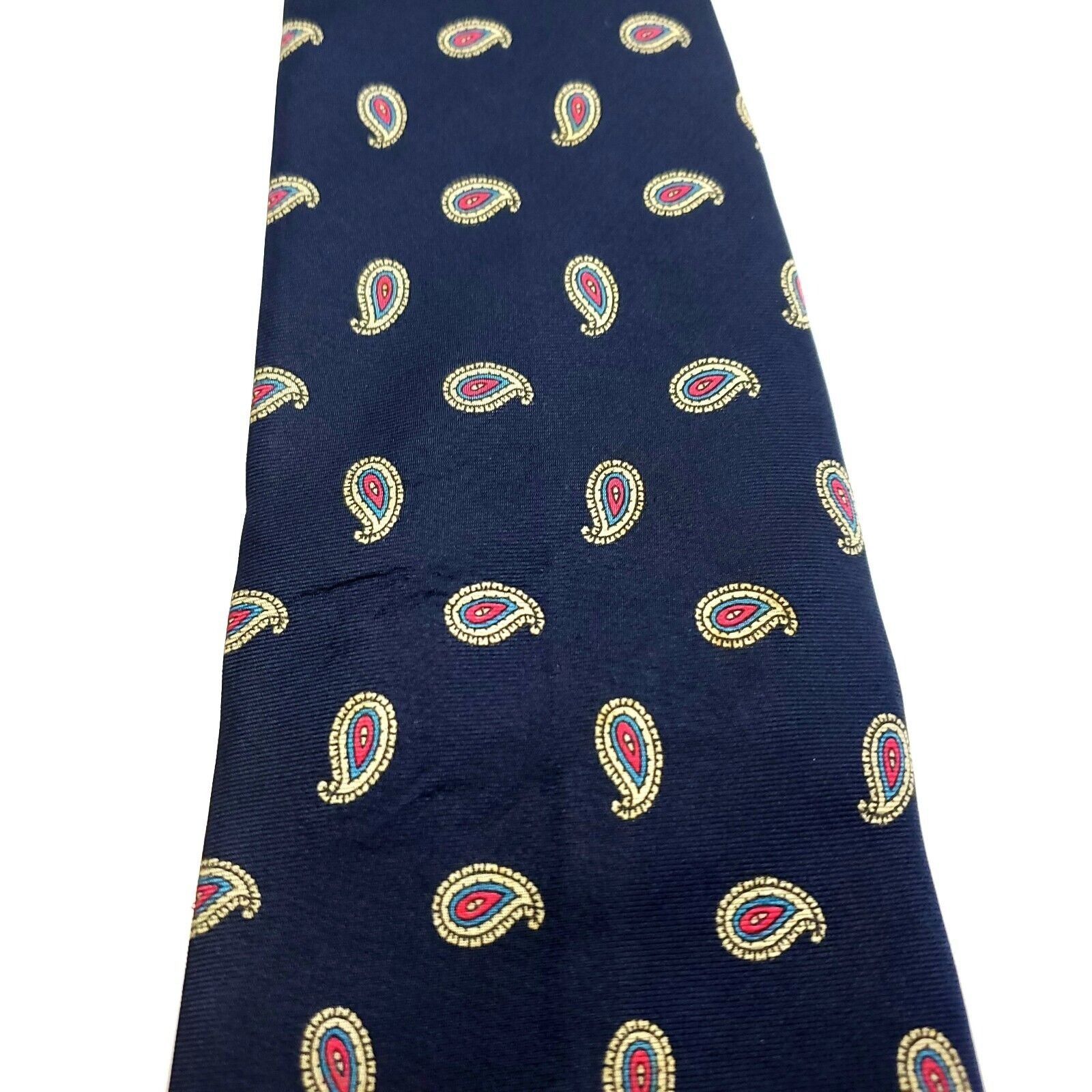 Christian Dior Monsieur Christian Dior Blue Silk Tie Woven Paisley Size ONE SIZE - 2 Thumbnail