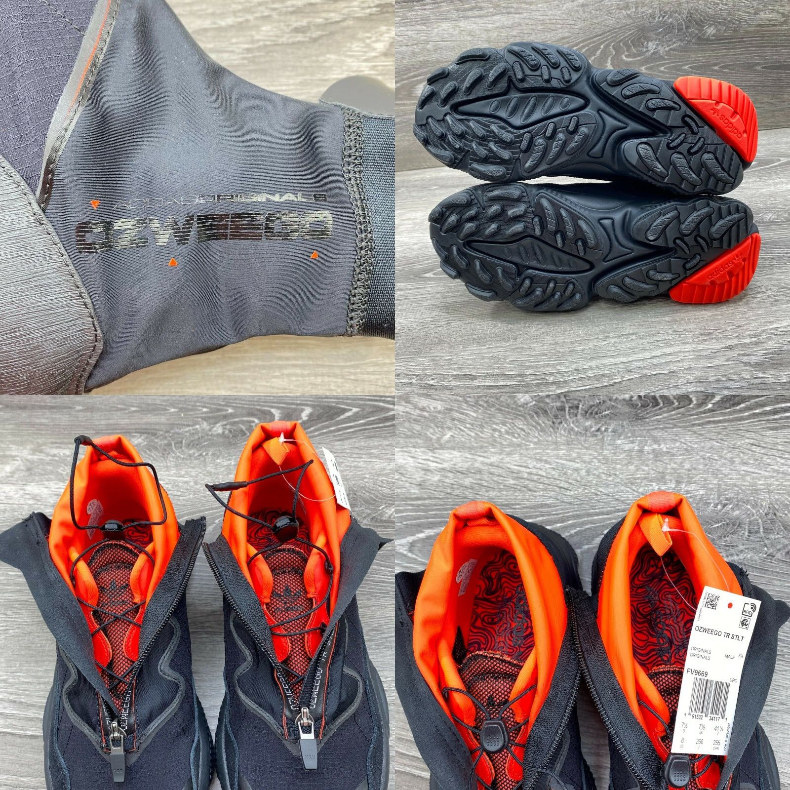 Adidas Adidas Ozweego Tr Stlt FV9669 Men’s Size 8 NEW Zip Up Black Sneakers Originals Ozweego Size US 8 / EU 41 - 8 Thumbnail