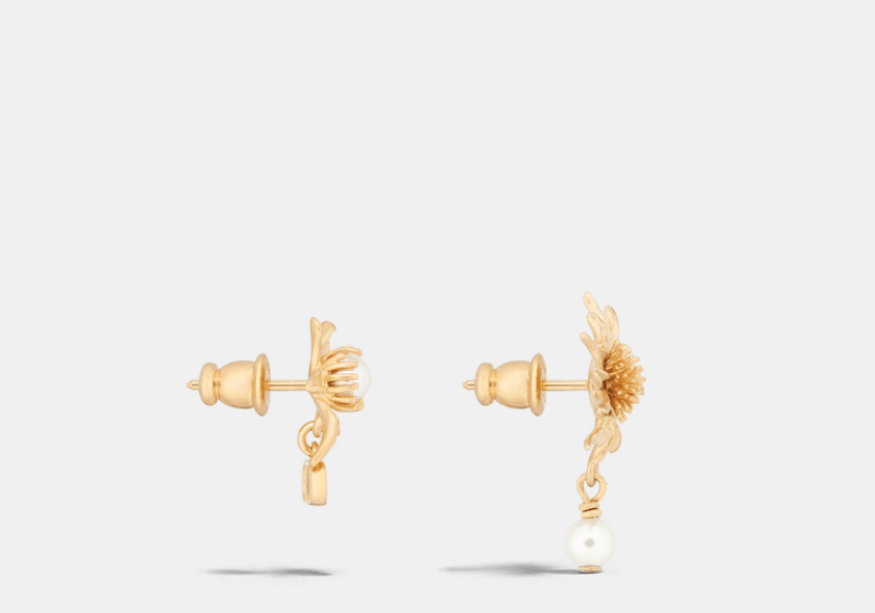 Dior o1w1db10126 E3690W Size : OS / Earrings in Gold/White Size ONE SIZE - 2 Thumbnail