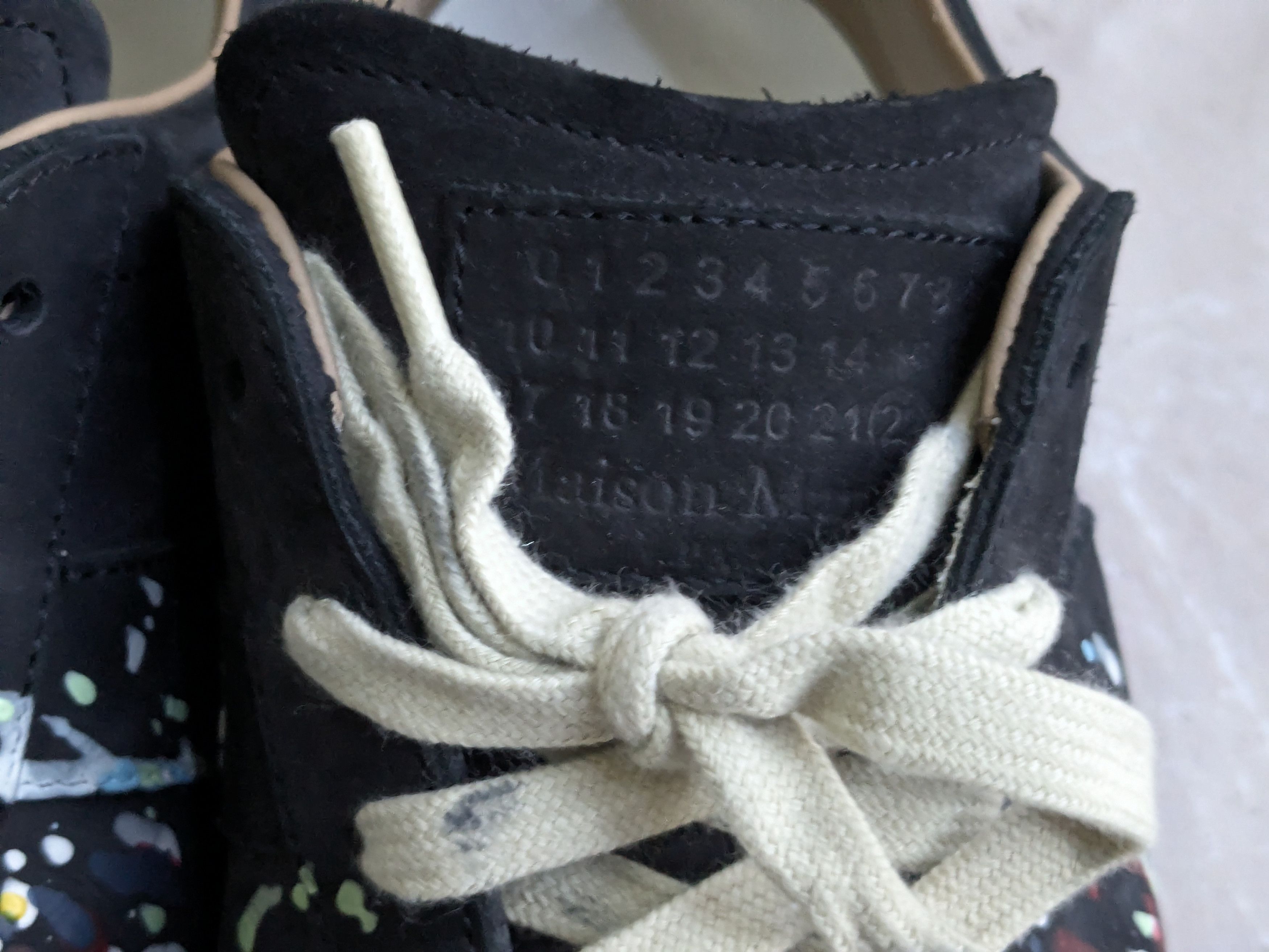 Maison Margiela Black Paint Splatter Maison Margiela Replica Sneakers 14 47 Size US 14 / EU 47 - 7 Thumbnail