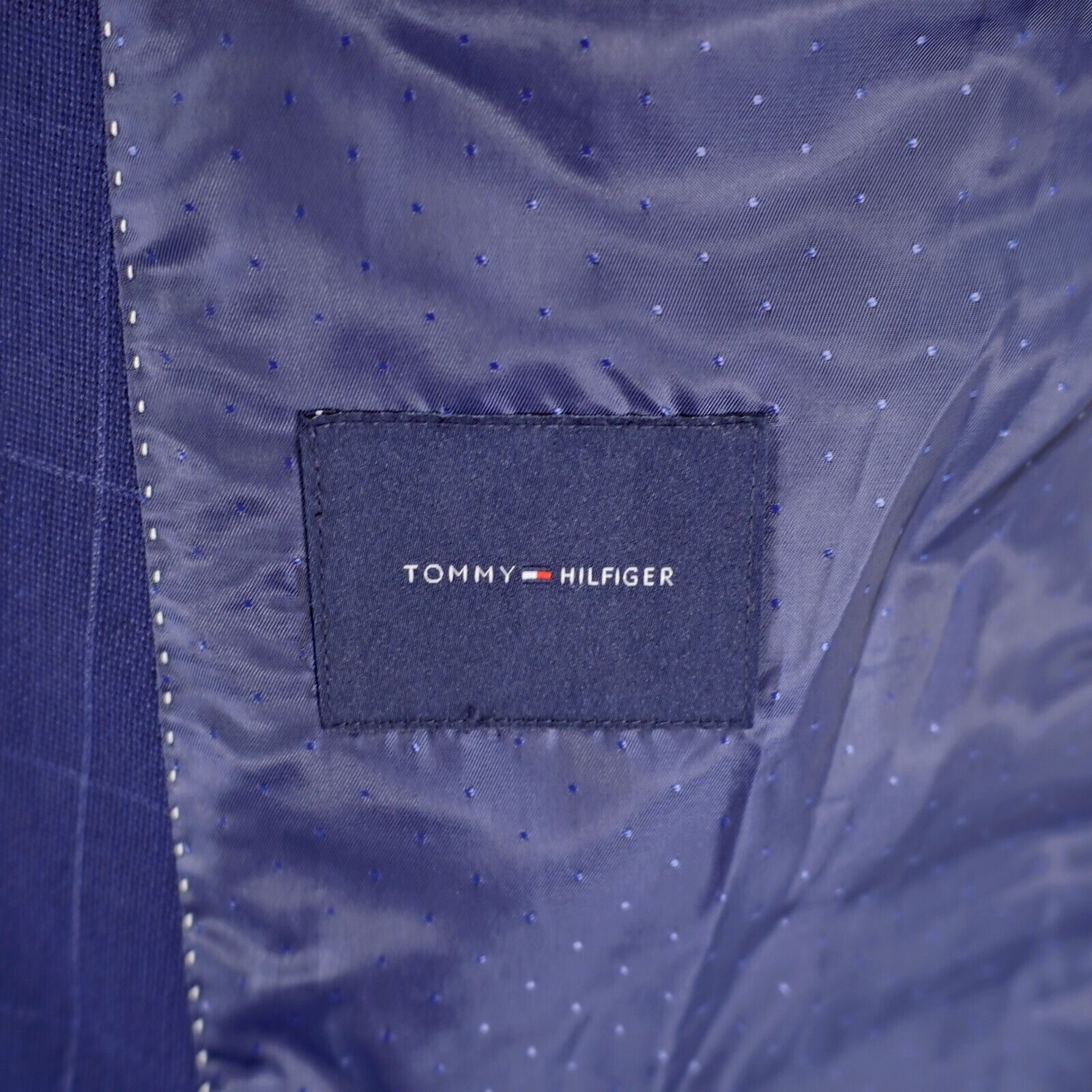 Tommy Hilfiger Tommy Hilfiger Blue Wool Polyester Unconstructed Shoulder Wi Size 42R - 9 Thumbnail